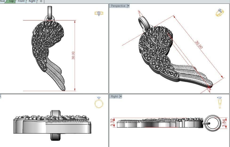 Angeles wing 3D print model_1