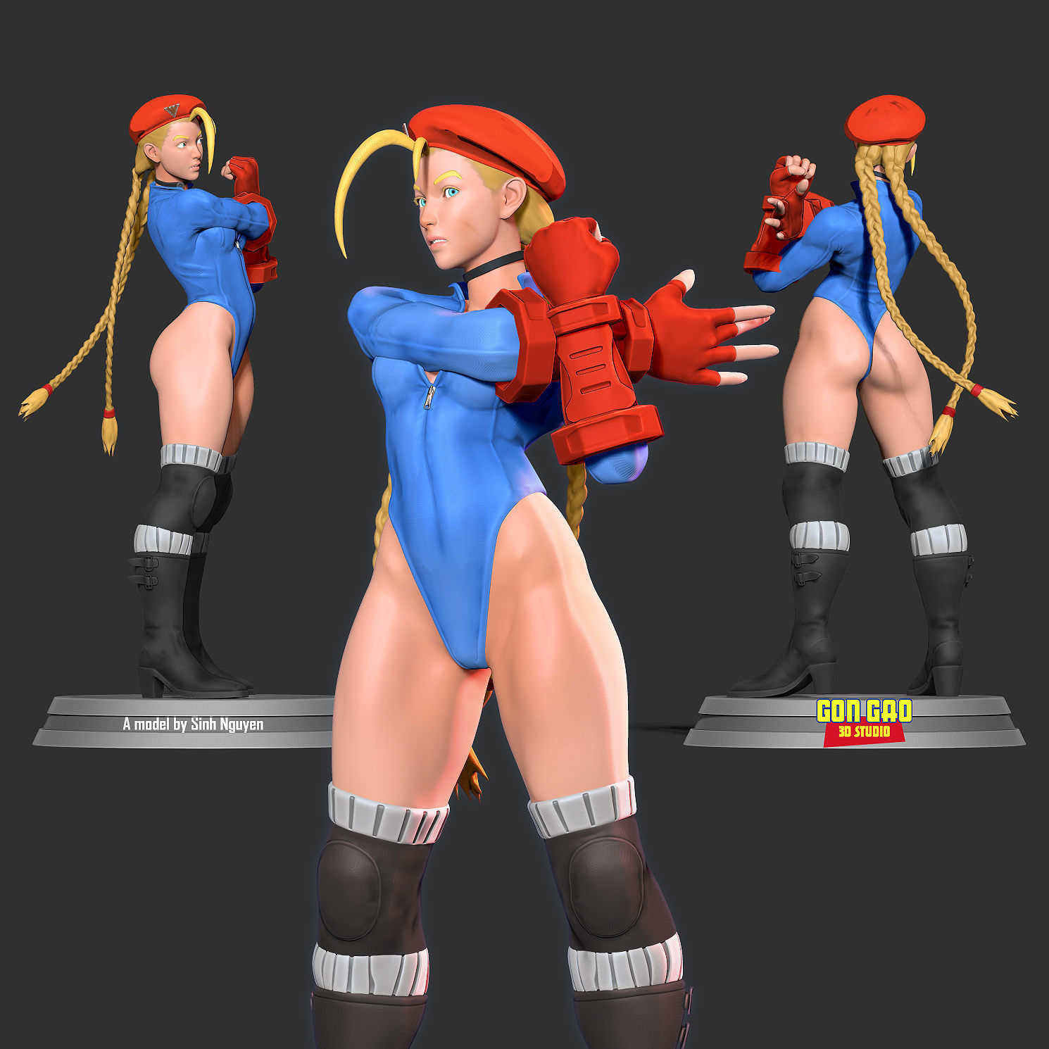 Blue Cammy - Street Fighter 3D print model_1