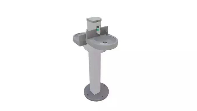 Public Hand Wash Equipped With Soap Dispenser