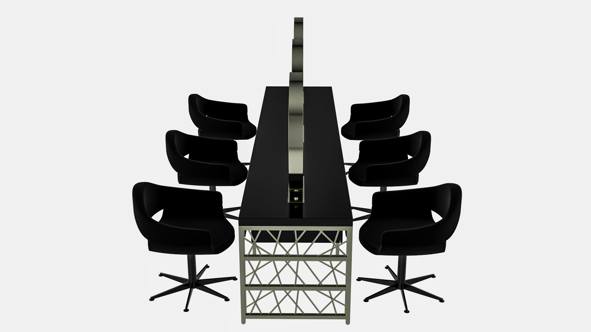 hair table green gold 3D model_64