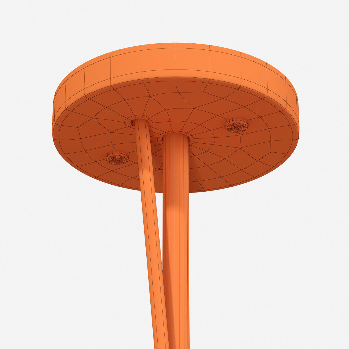 Lamp wood rattan wicker Cone 3D model_21