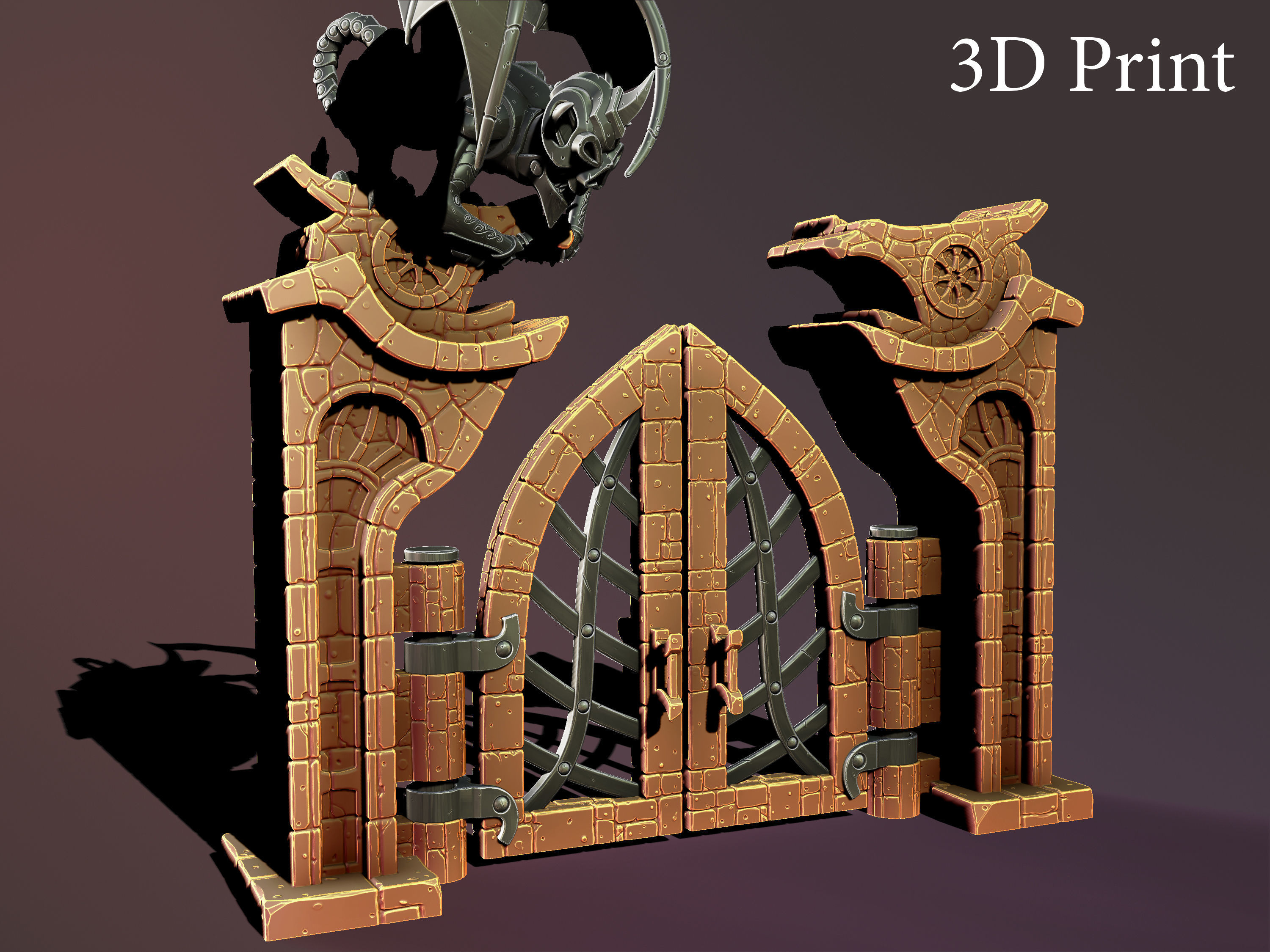 Fantasy main entrance 3d print 3D print model_5
