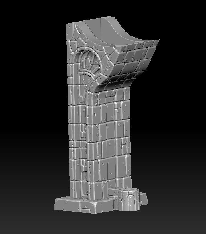 Fantasy main entrance 3d print 3D print model_6
