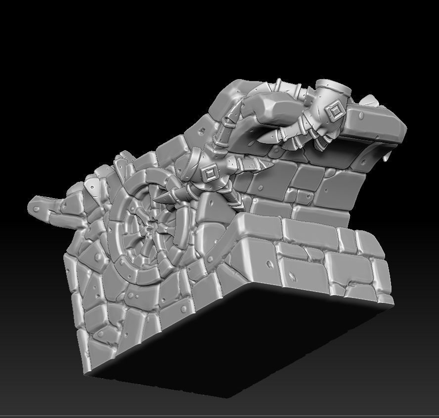 Fantasy main entrance 3d print 3D print model_30