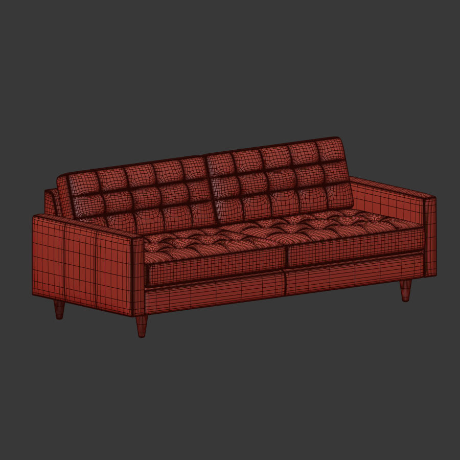 Eliot Leather Sofa Joybird 3D model_4
