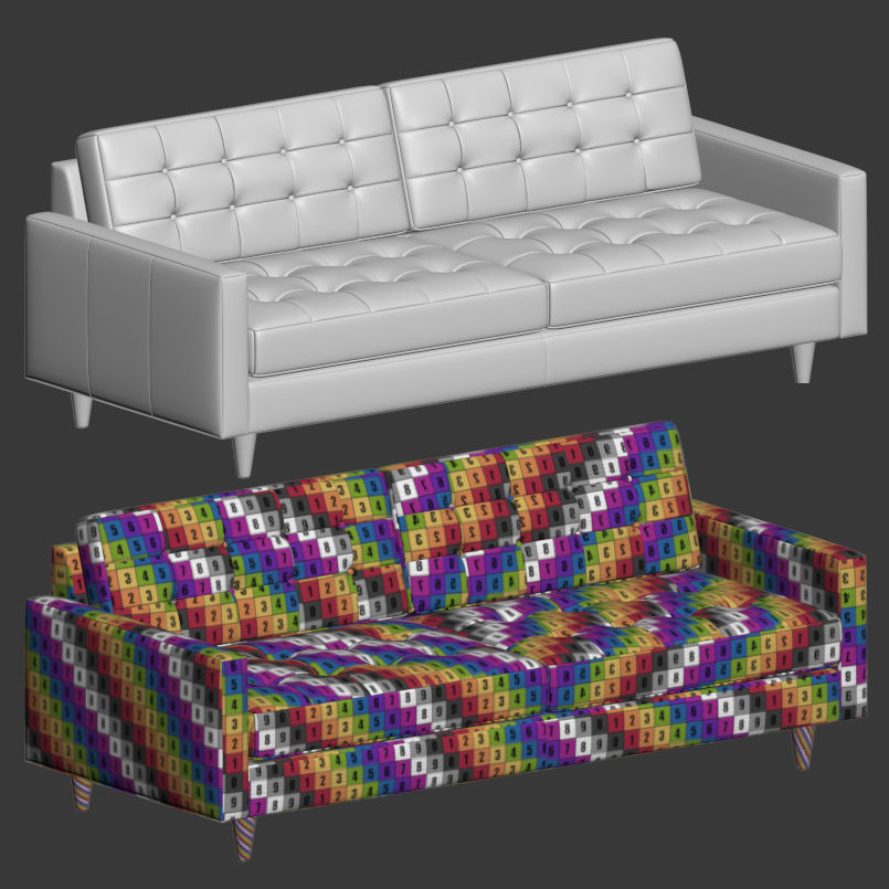 Eliot Leather Sofa Joybird 3D model_3