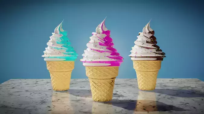 ice cream with different flavours