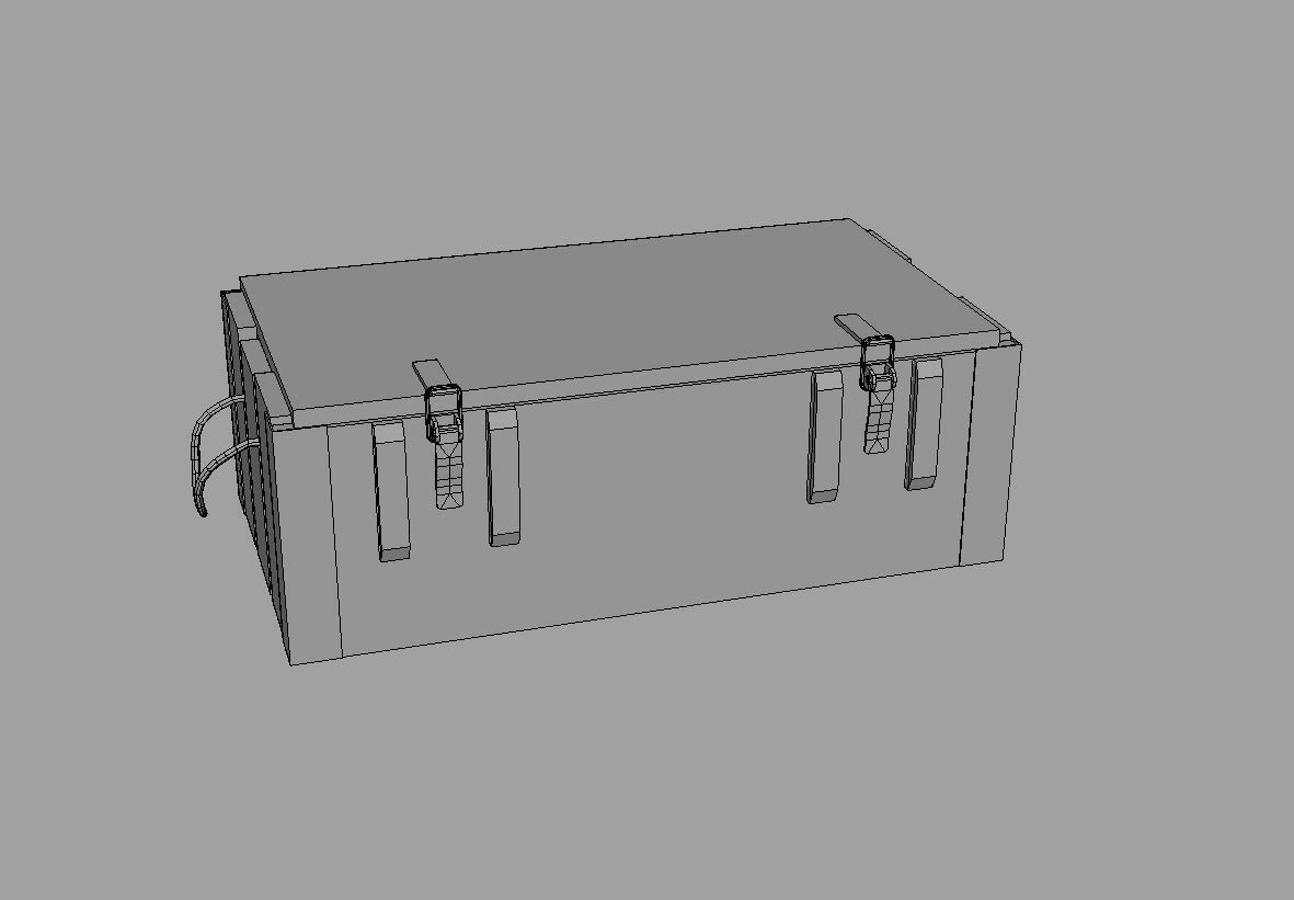 Wooden Crate Low-poly 3D model_7
