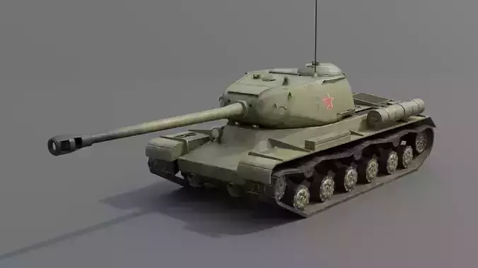 IS-2 Heavy Tank Low-poly 3D model