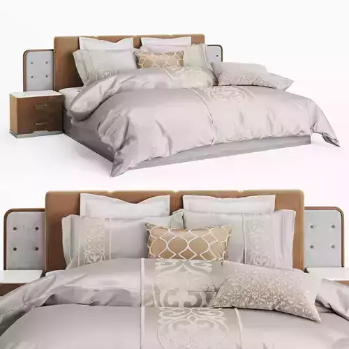 Inedito Asnaghi Lola bed and bedside table