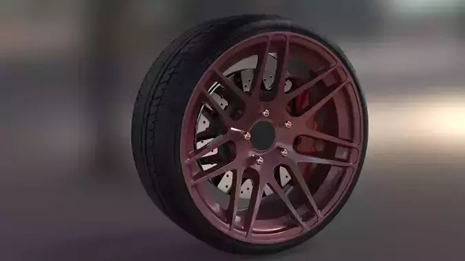 rims und tire supercar tuning 3D model