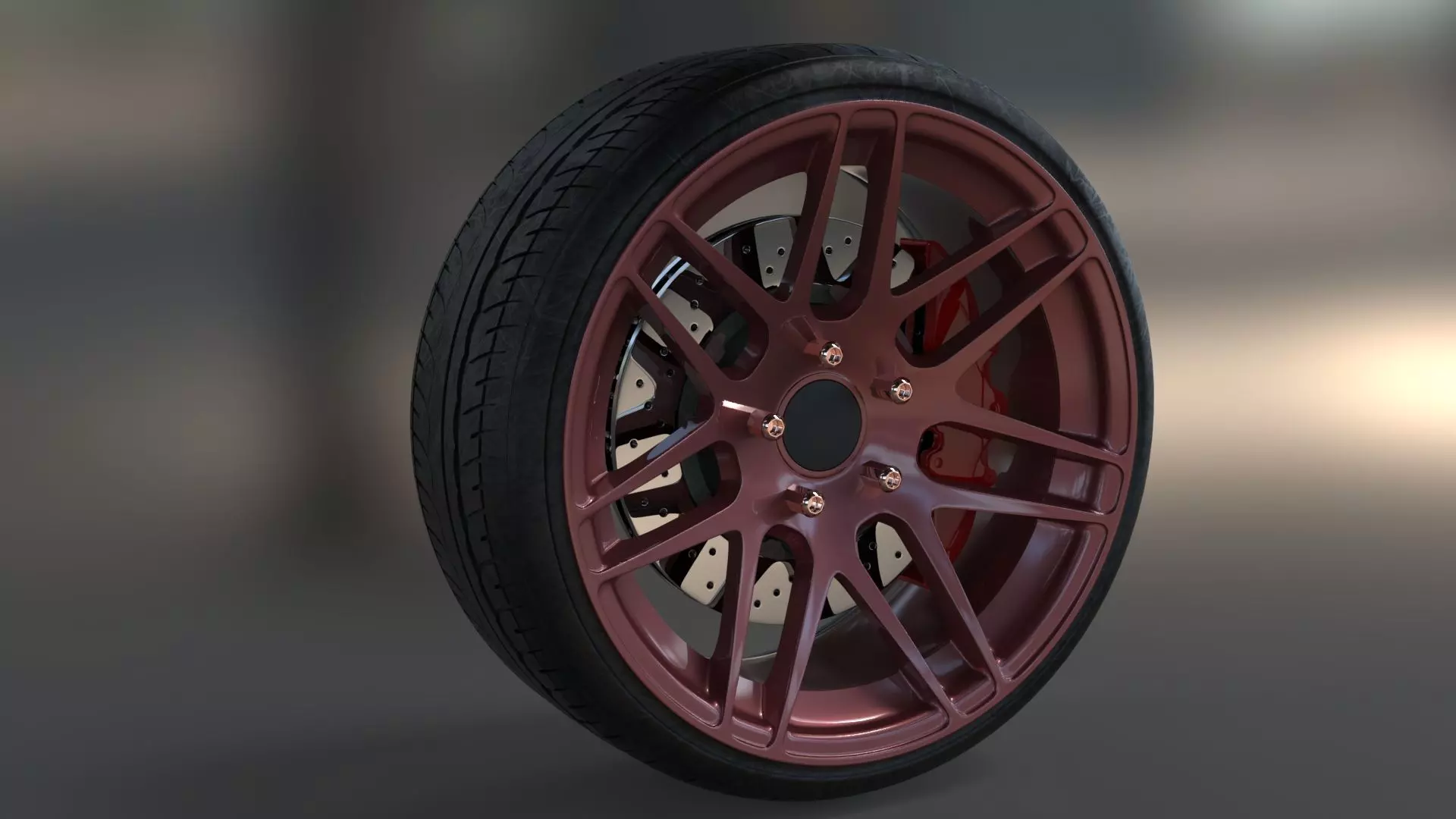 rims und tire supercar tuning 3D model_0