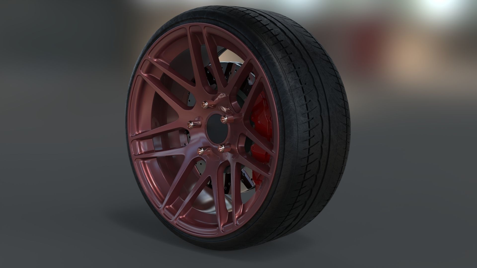rims und tire supercar tuning 3D model_1