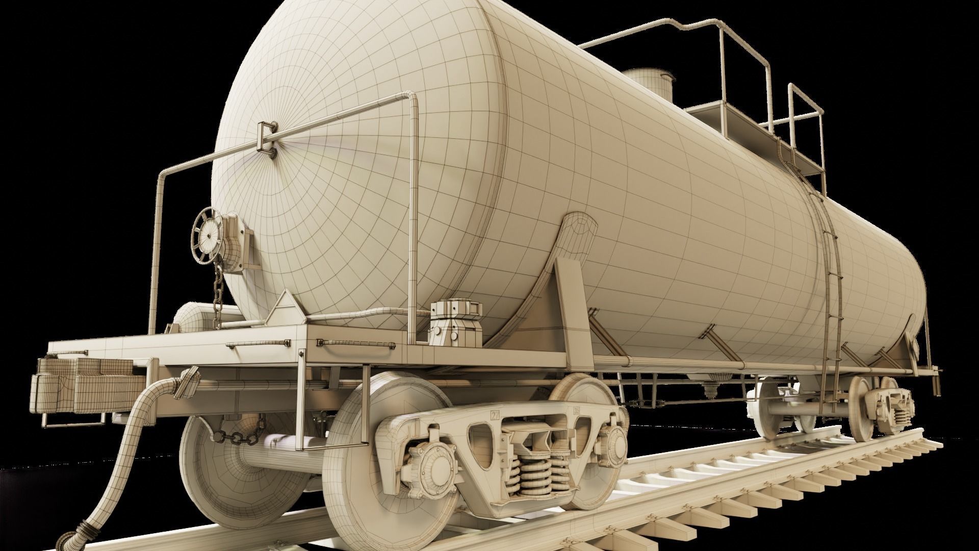 Railway Tank Car 3D model_13