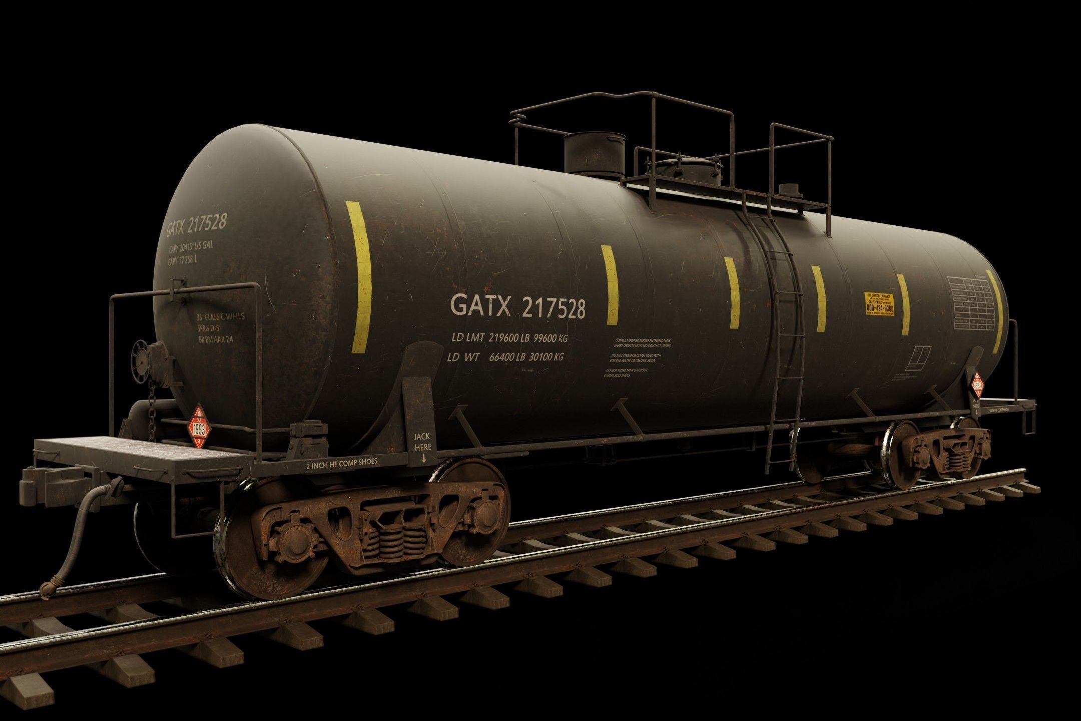 Railway Tank Car 3D model_2