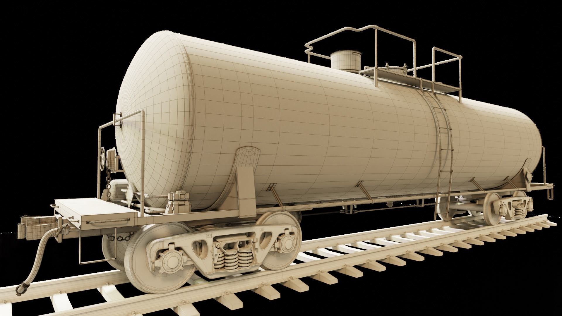 Railway Tank Car 3D model_12