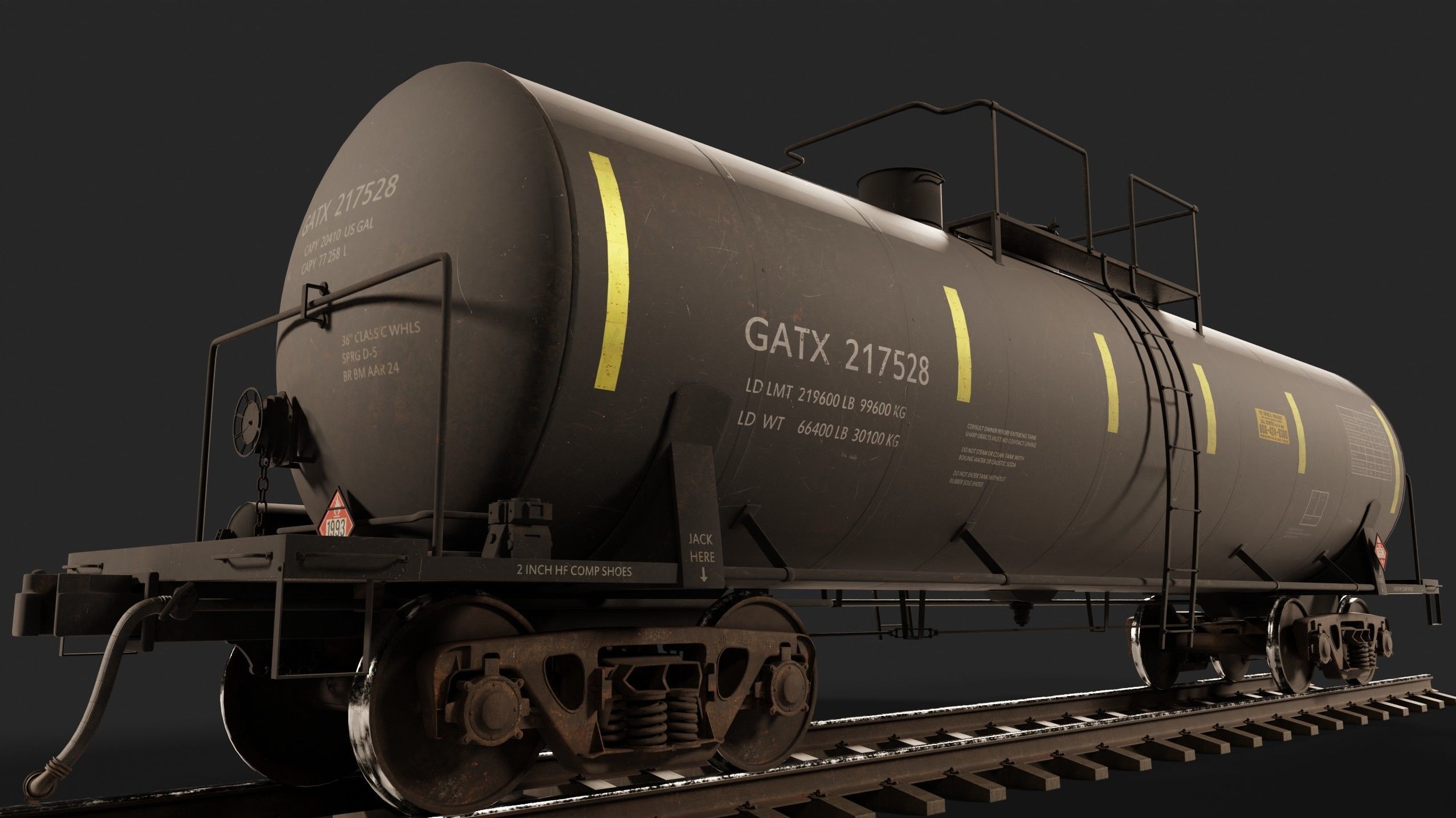 Railway Tank Car 3D model_7
