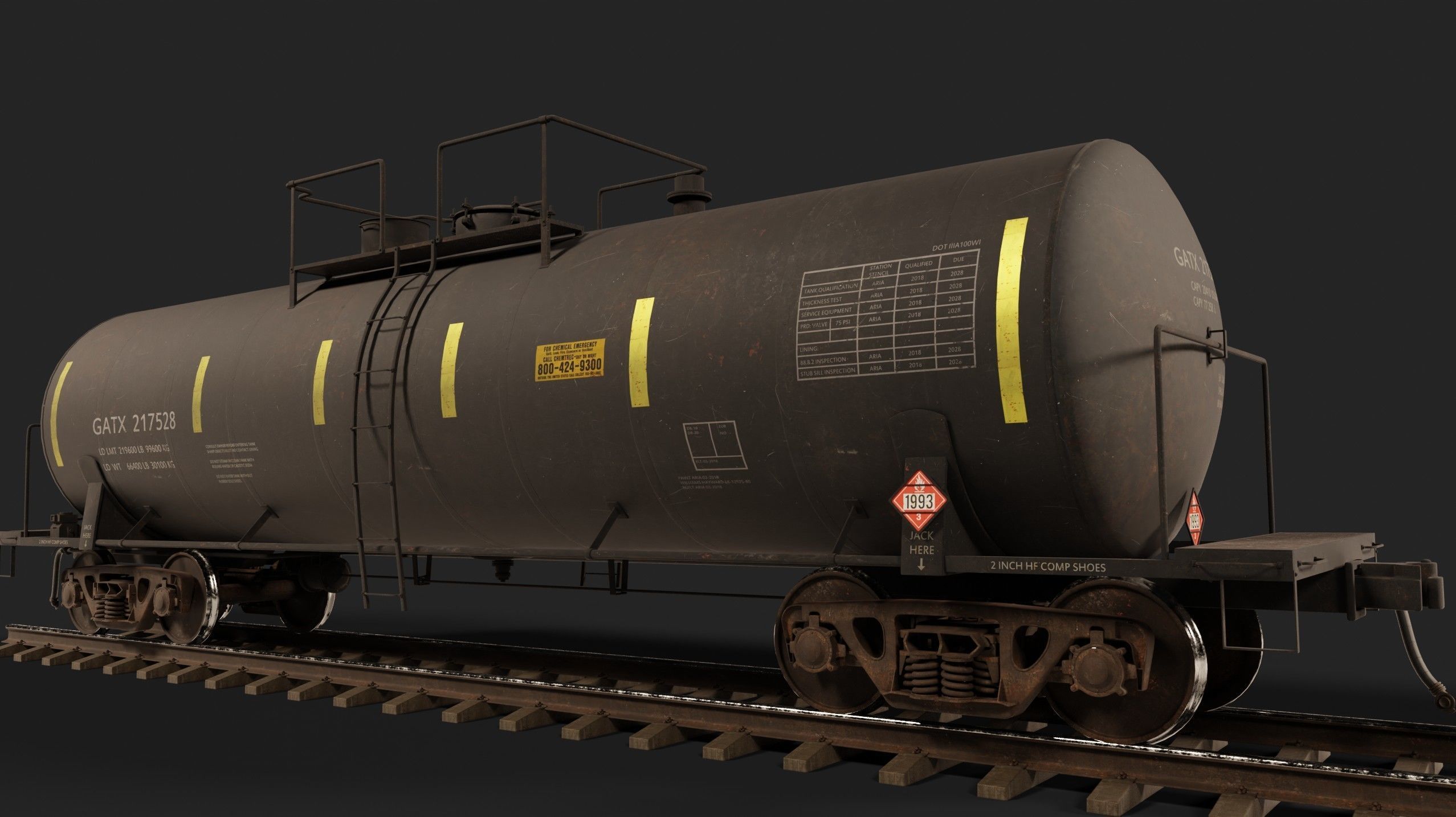 Railway Tank Car 3D model_1
