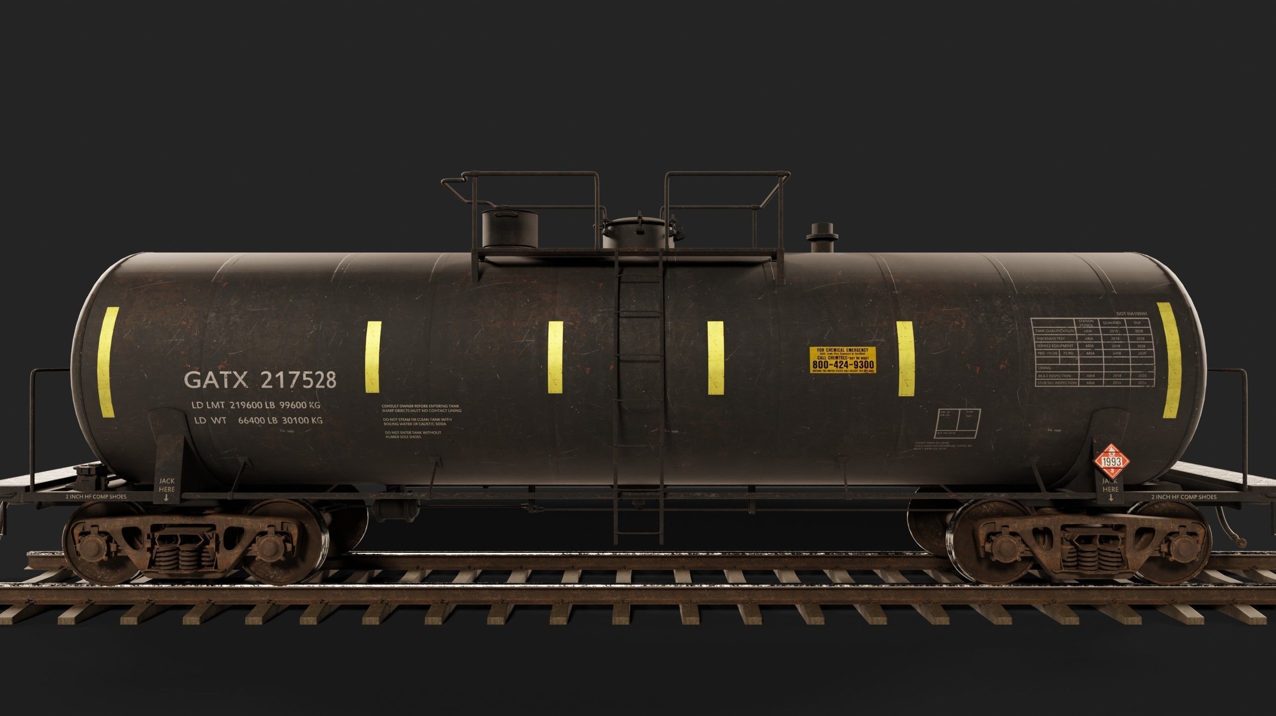 Railway Tank Car 3D model_8