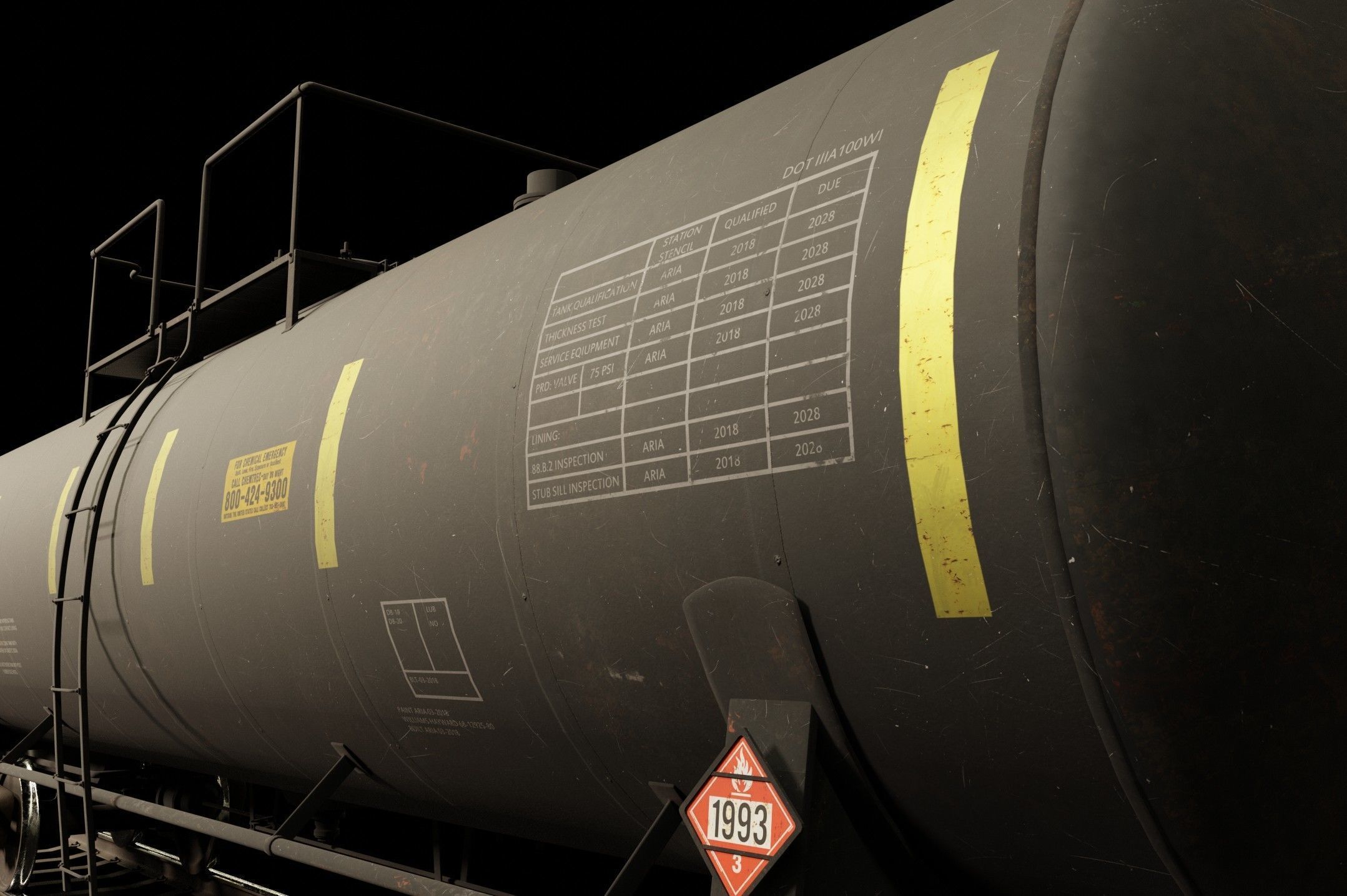 Railway Tank Car 3D model_4