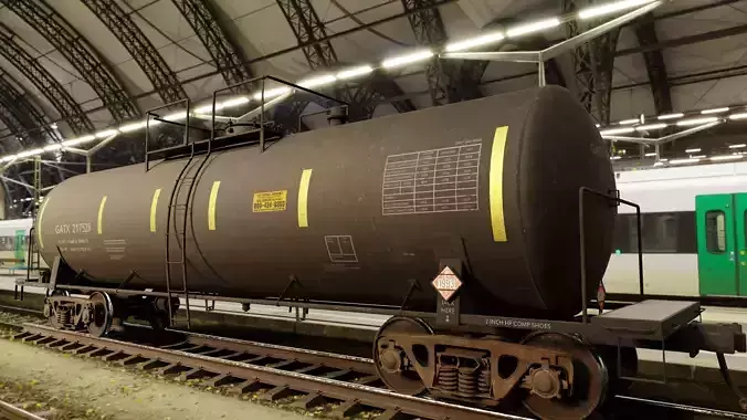 Railway Tank Car 3D model