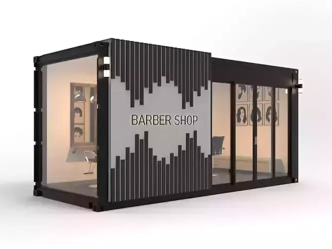 Barber Shop Container  3D model