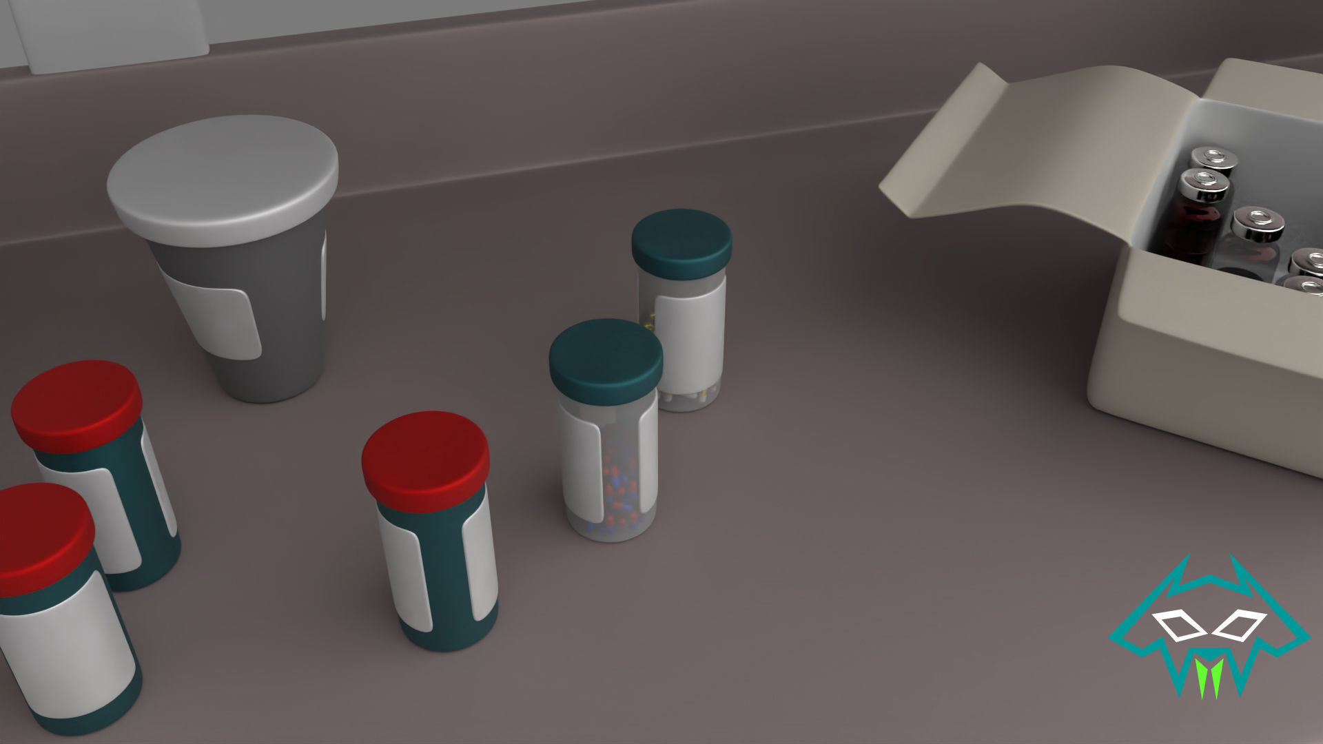 Medical Series  - Operating Room  - Medical Accessory Shelf 3D model_4