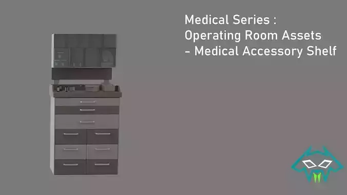 Medical Series  - Operating Room  - Medical Accessory Shelf 3D model