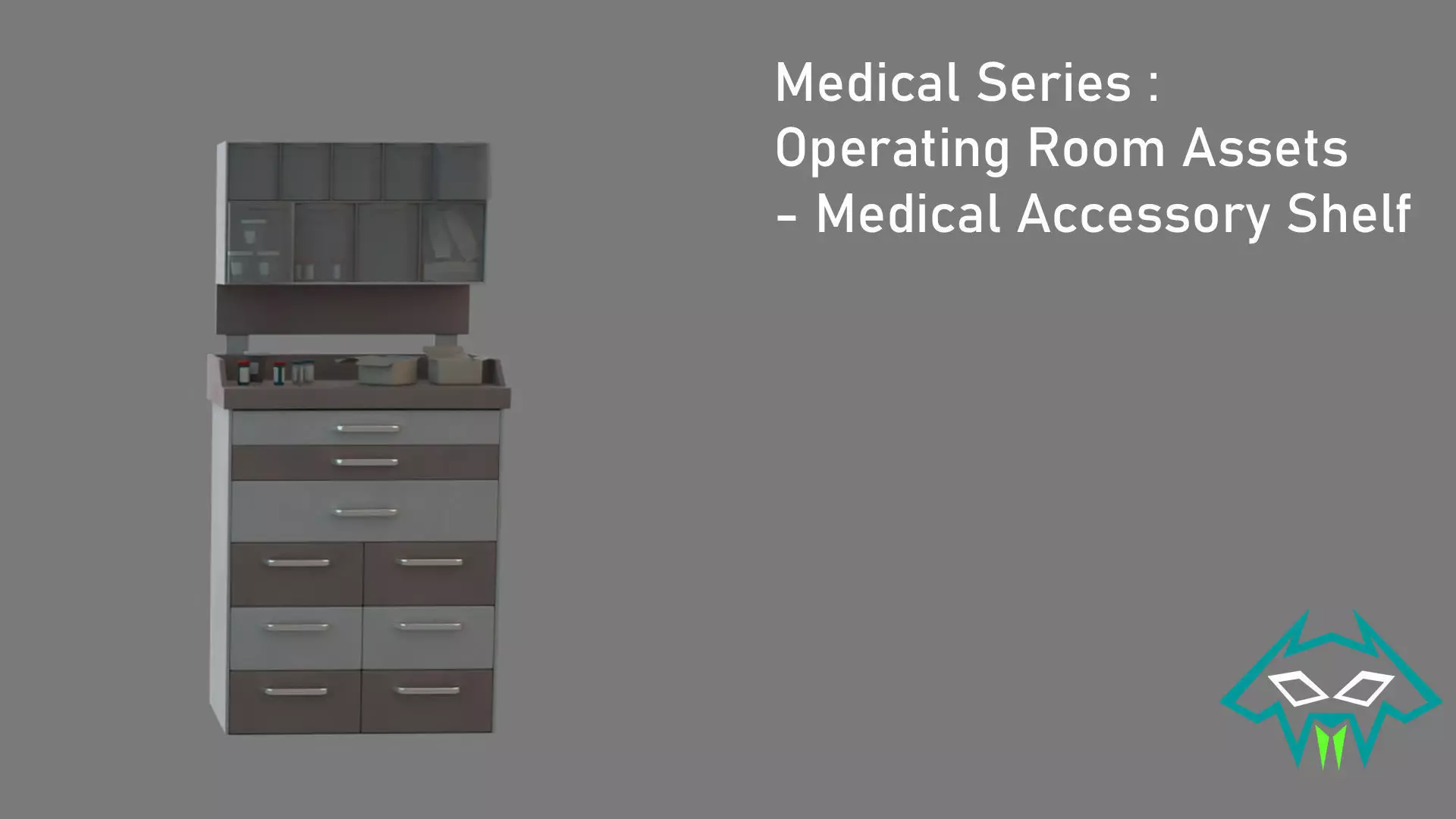 Medical Series  - Operating Room  - Medical Accessory Shelf 3D model_0