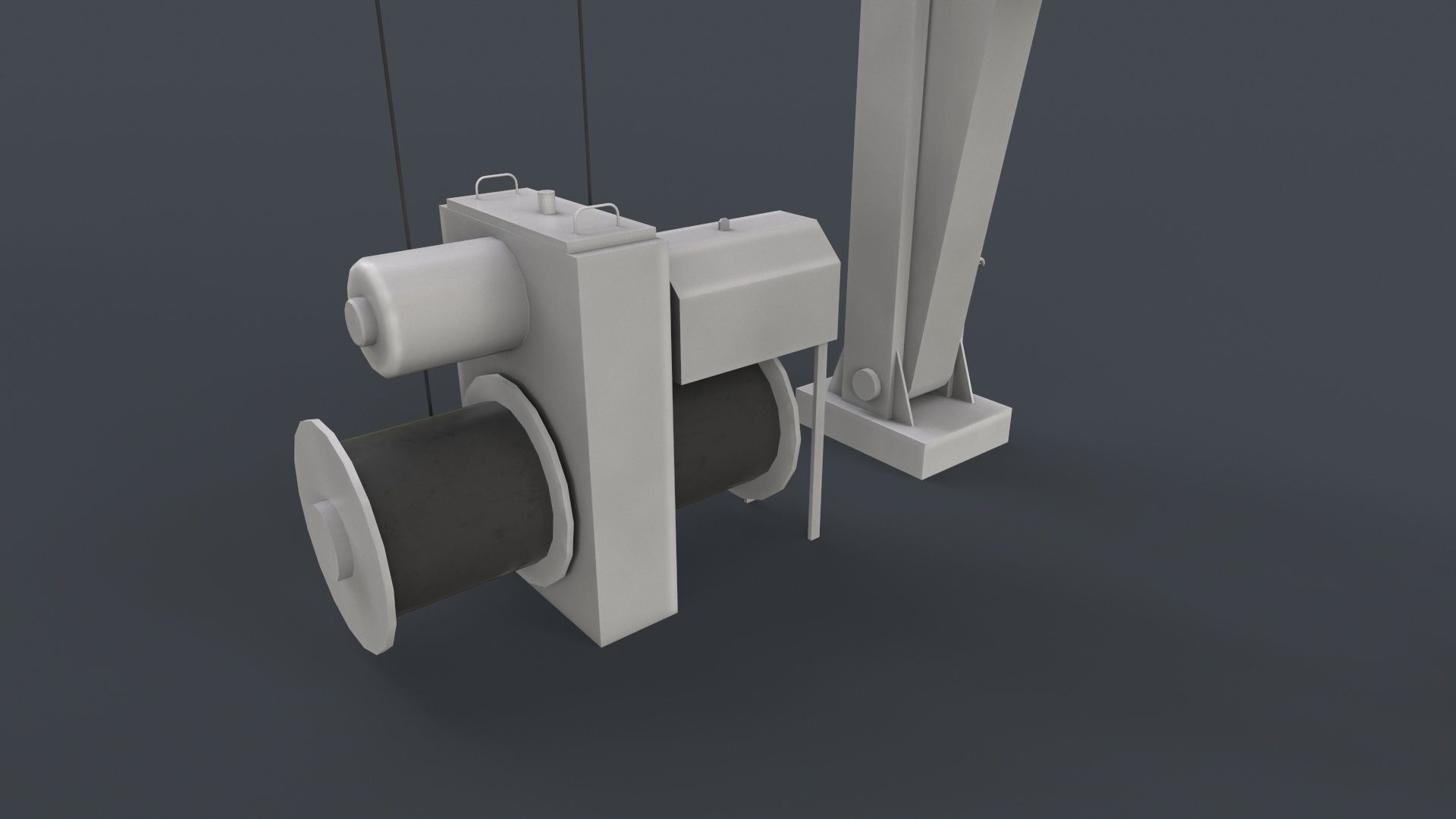 Ship Davit With Rescue Boat Low-poly 3D model_8