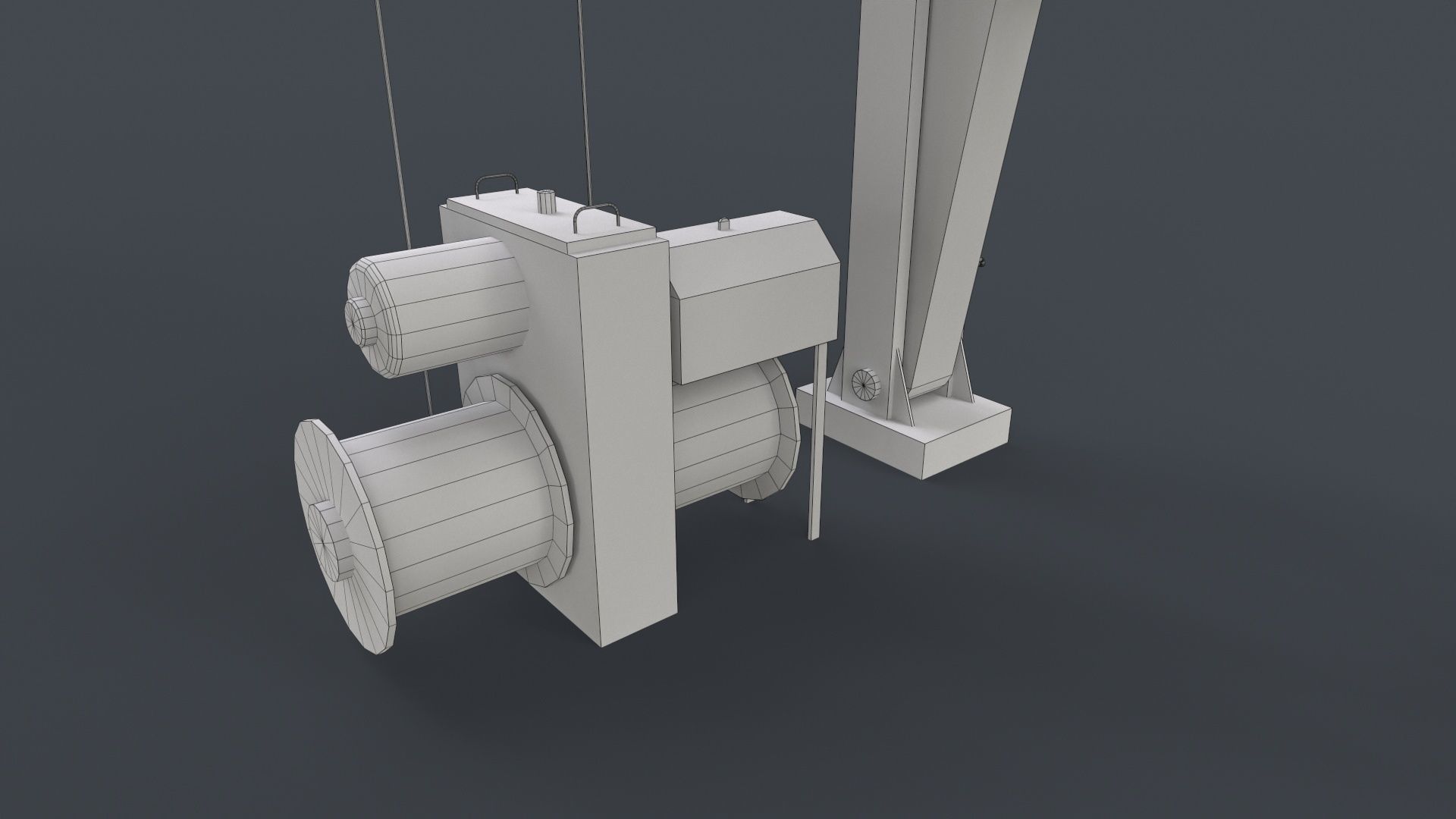 Ship Davit With Rescue Boat Low-poly 3D model_18