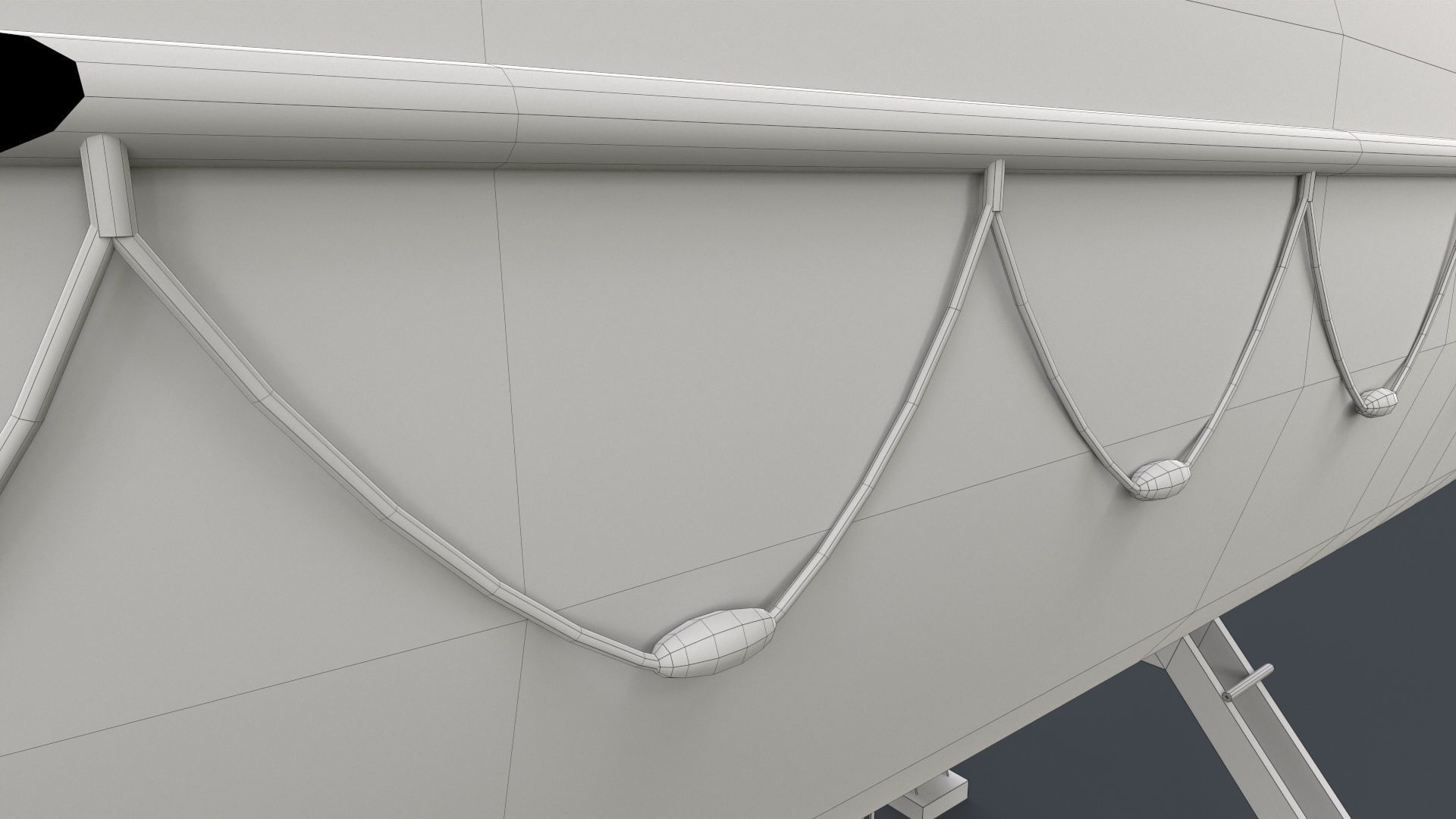 Ship Davit With Rescue Boat Low-poly 3D model_22