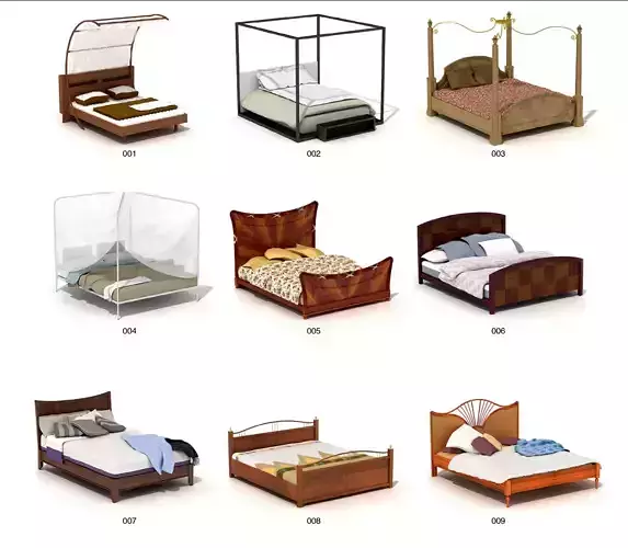90 pieces bed models