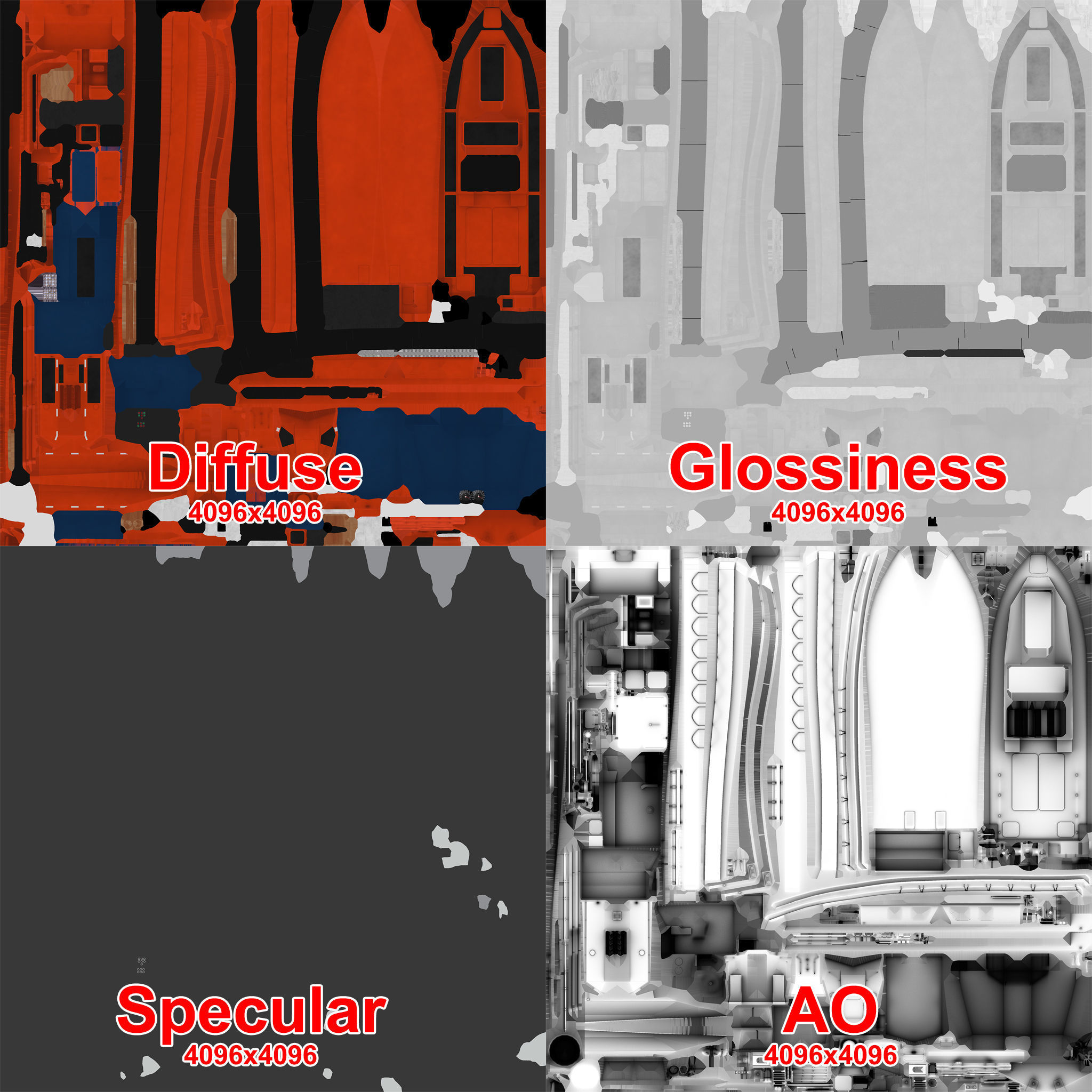 Ship Davit With Motorboat Low-poly 3D model_23