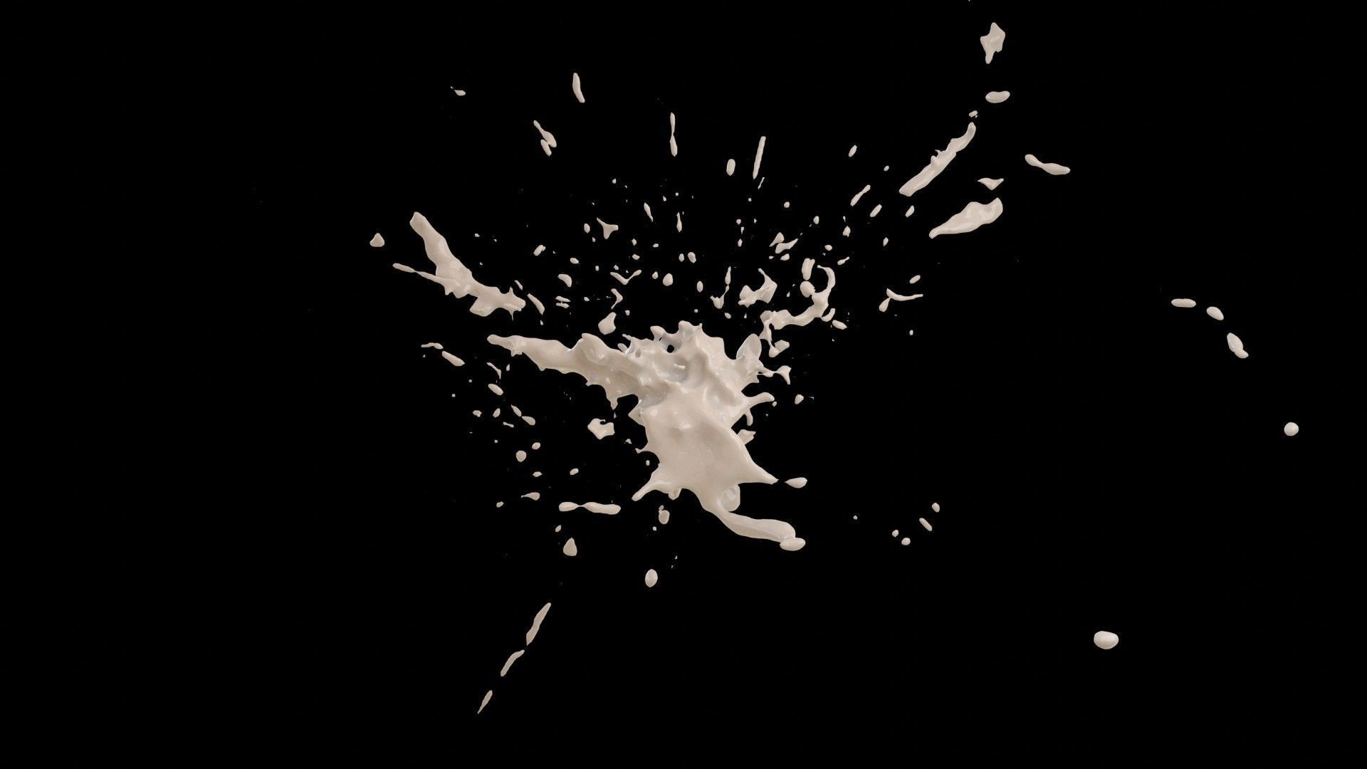 Splash 1 Low-poly 3D model_4