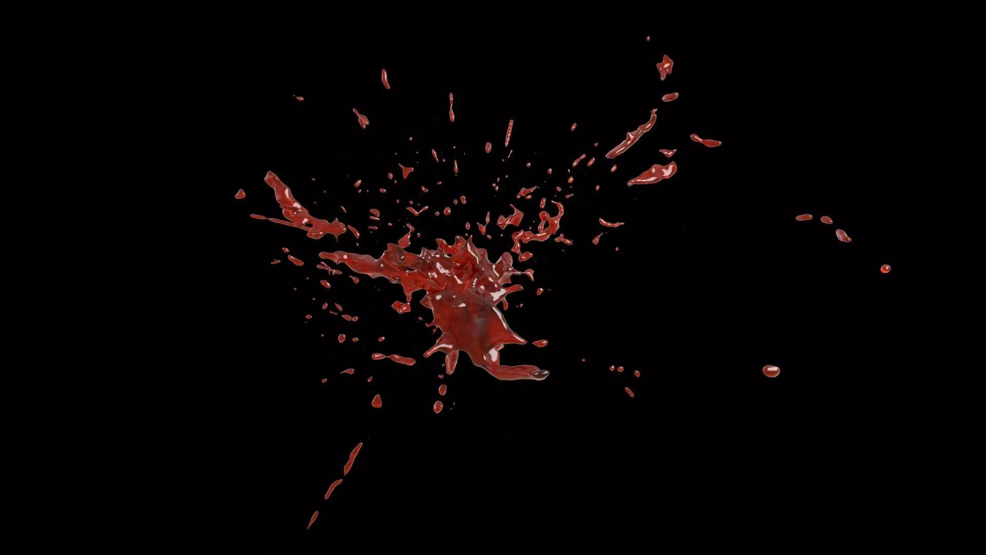 Splash 1 Low-poly 3D model_0