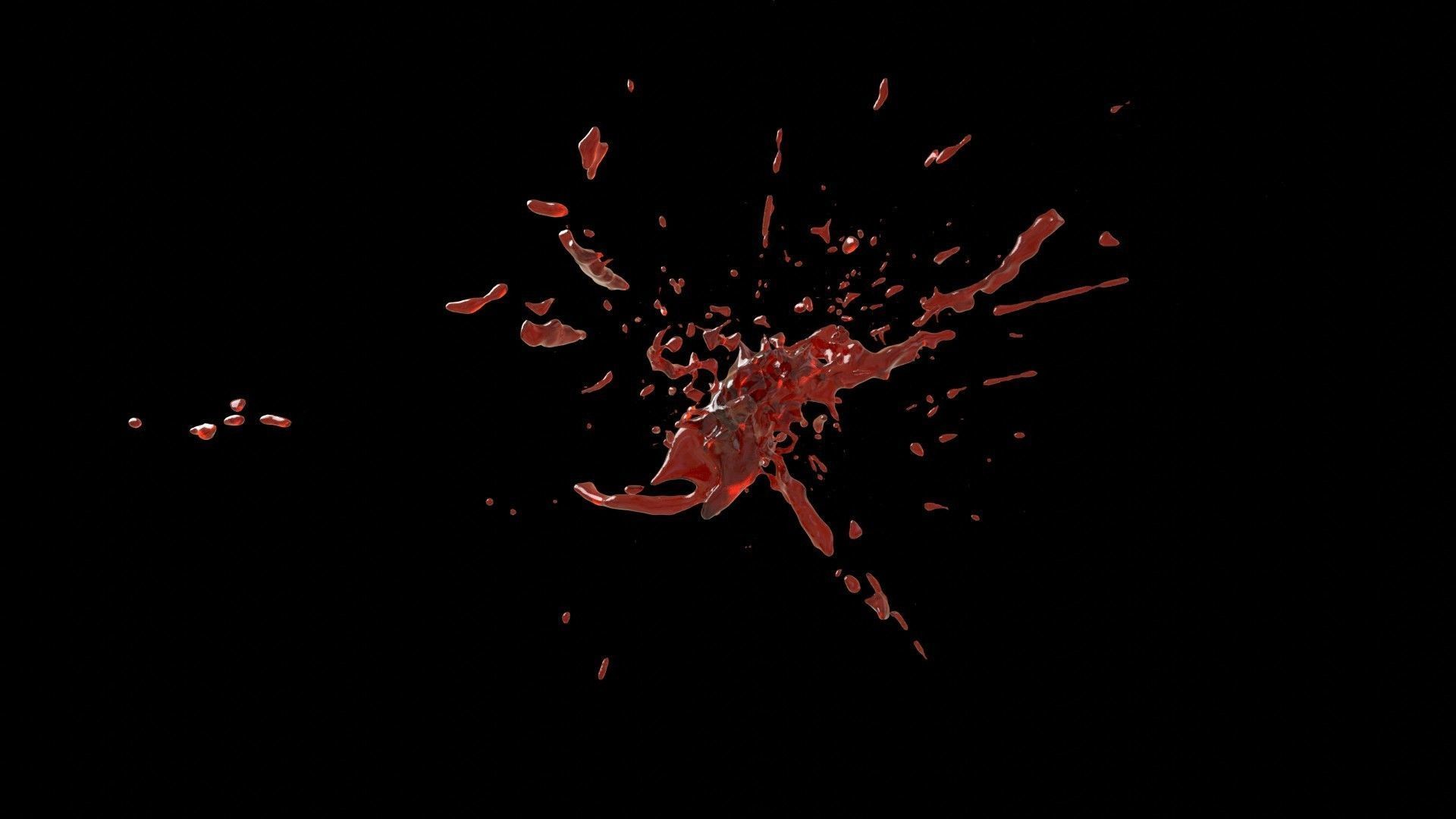 Splash 1 Low-poly 3D model_2