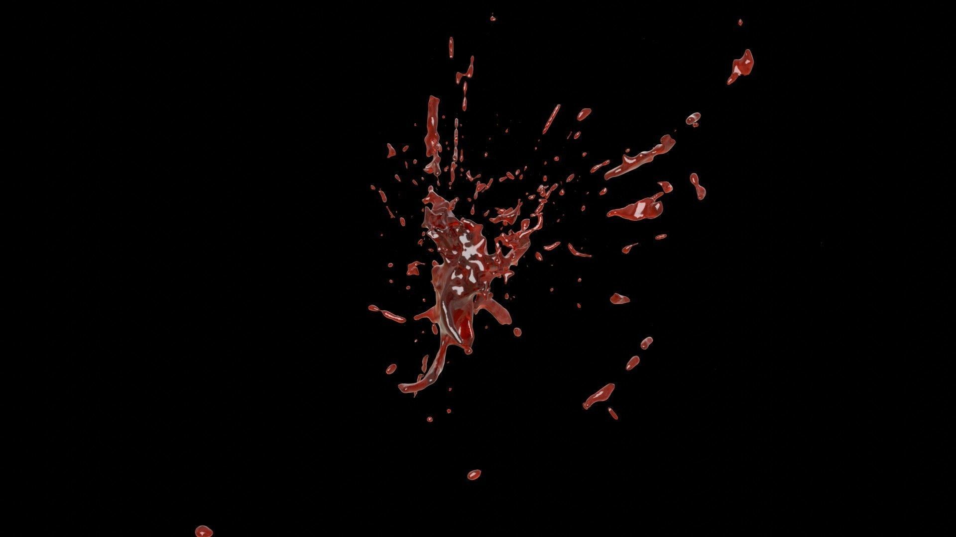 Splash 1 Low-poly 3D model_1