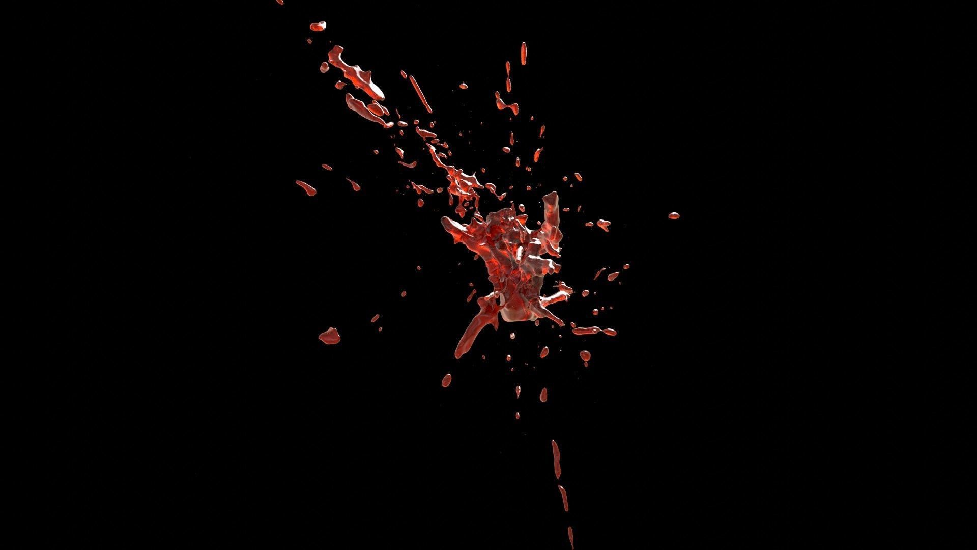 Splash 1 Low-poly 3D model_3