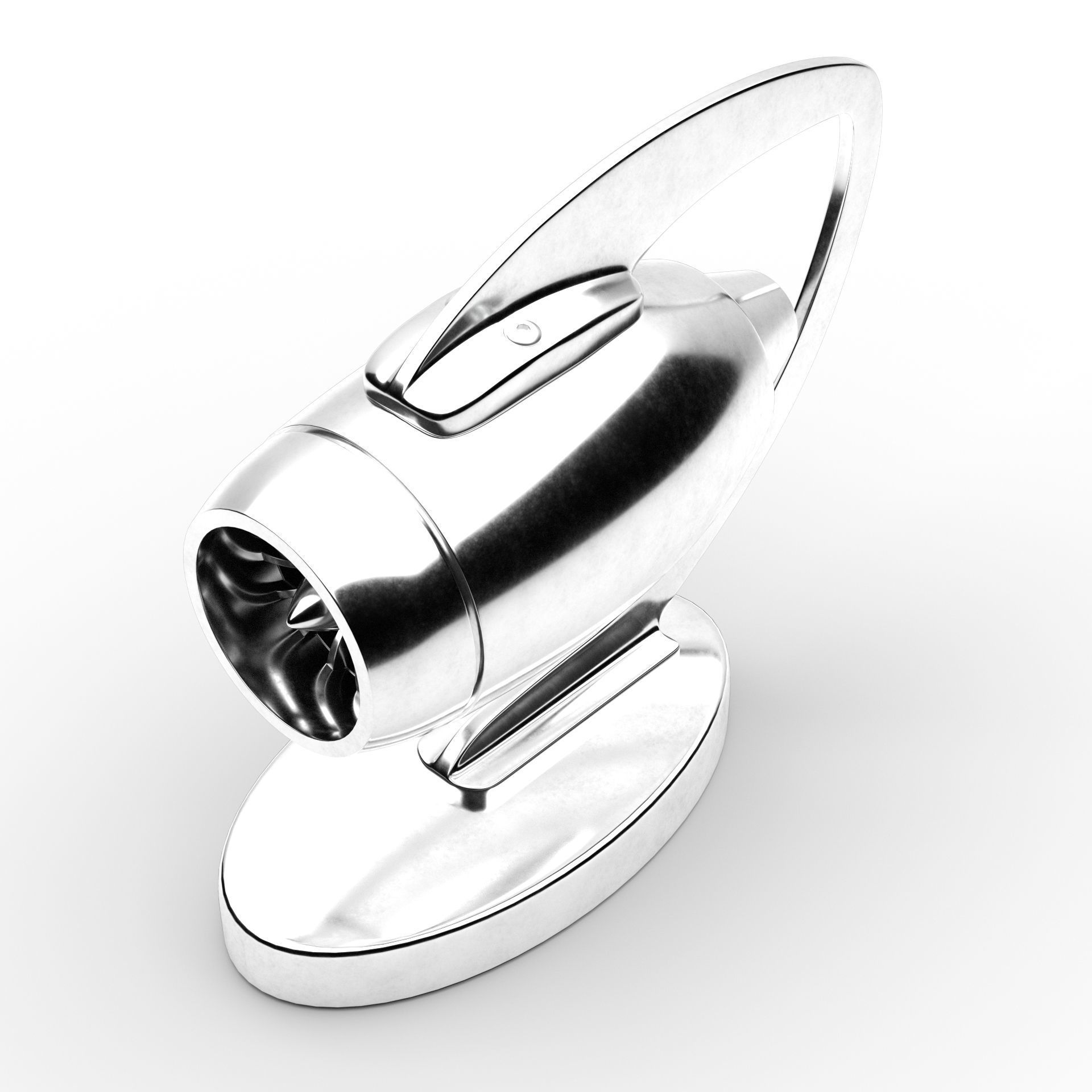 Jet engine statue metal decoration 3D model_4