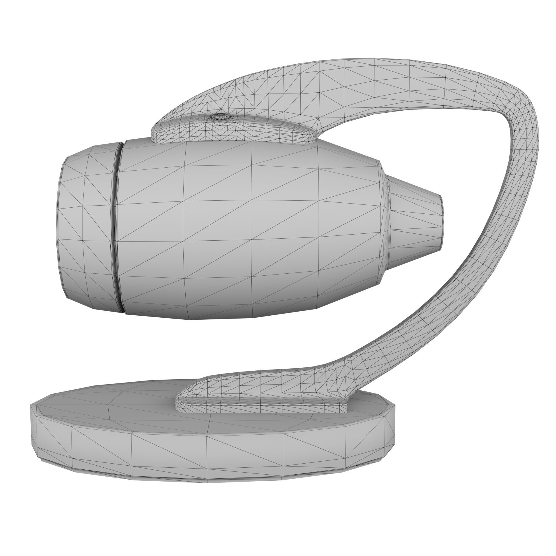 Jet engine statue metal decoration 3D model_6