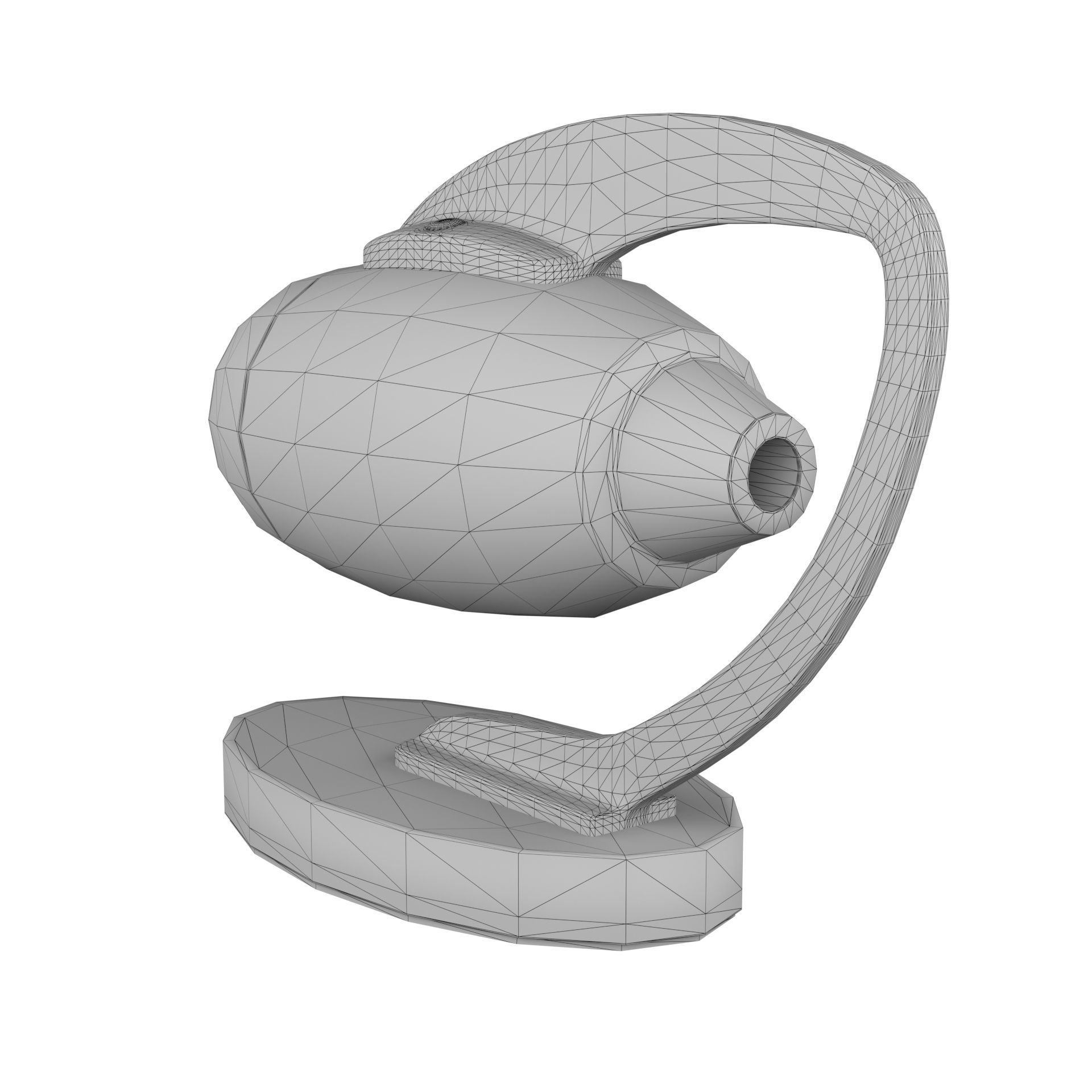 Jet engine statue metal decoration 3D model_8