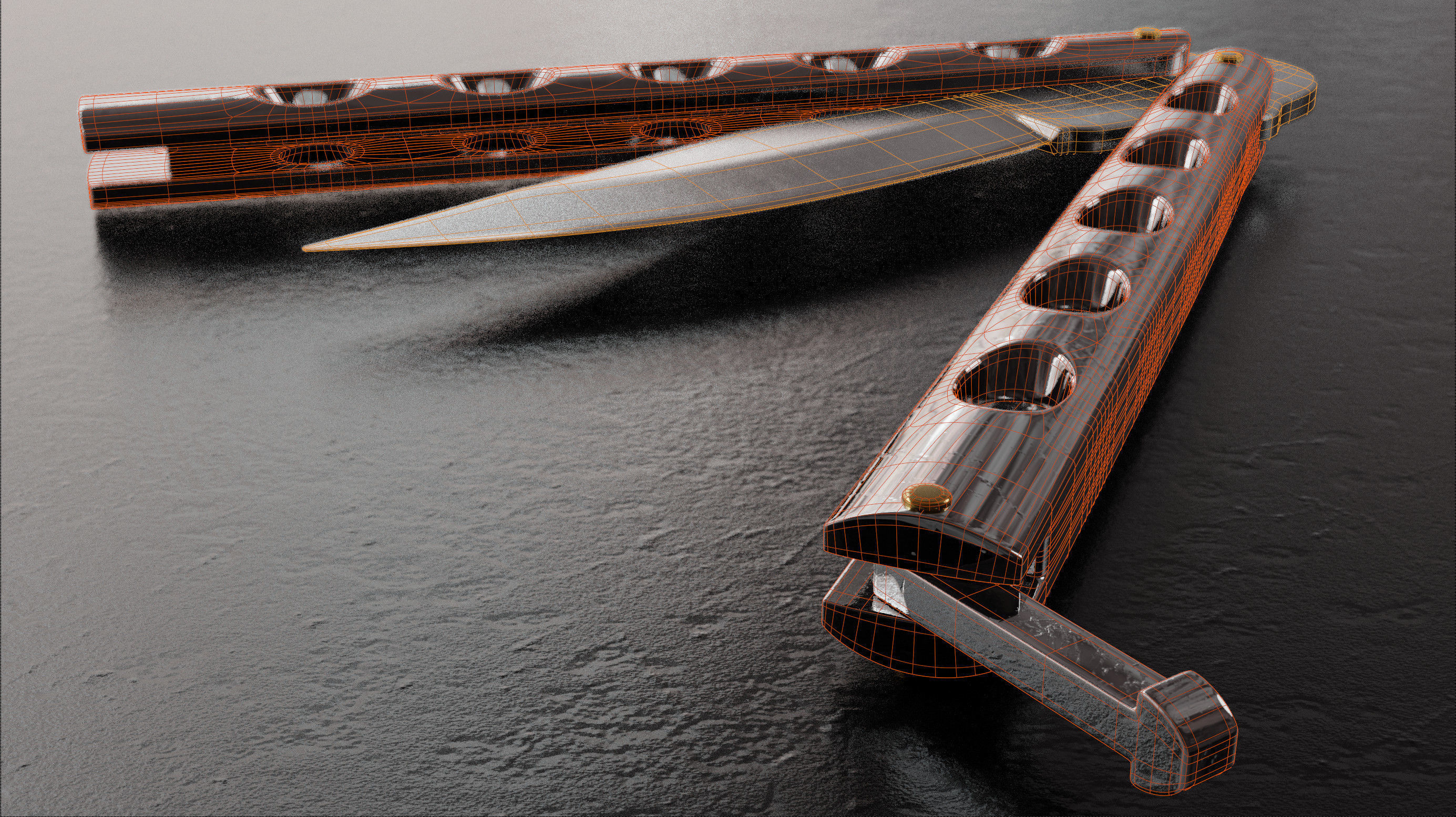 Butterfly knife 3D model_10