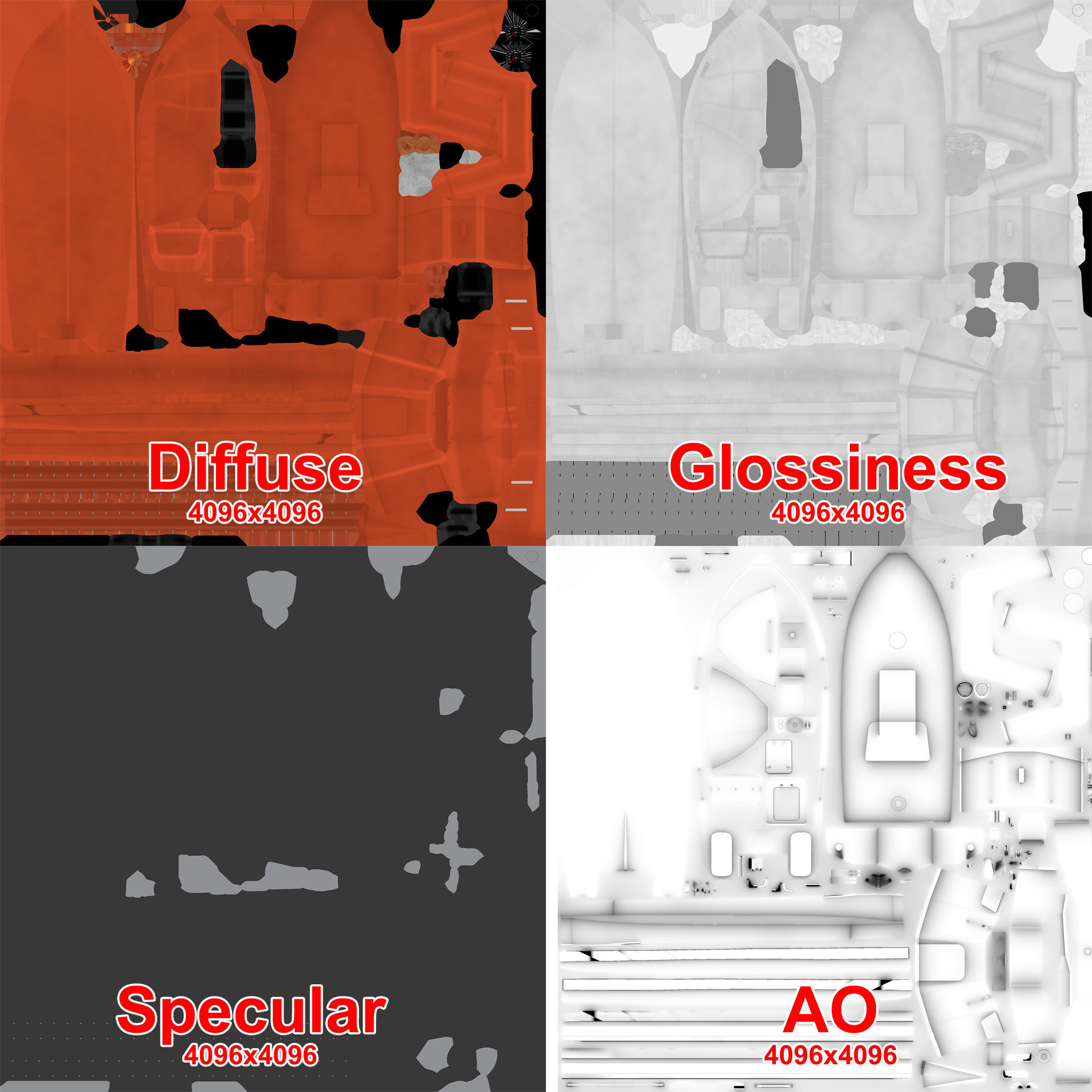 Ship Davit With Motorboat 2 Low-poly 3D model_26