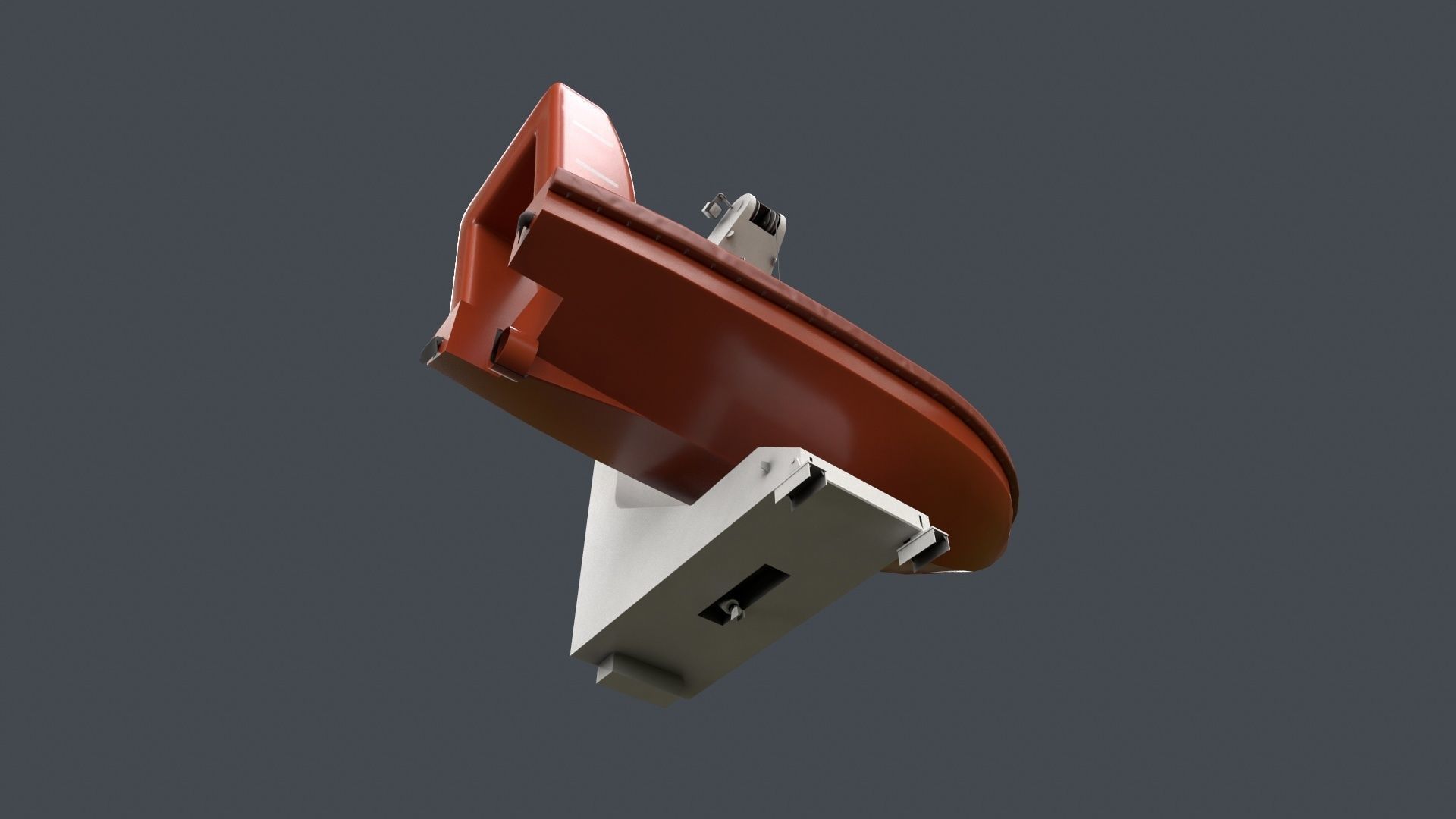 Ship Davit With Motorboat 2 Low-poly 3D model_11