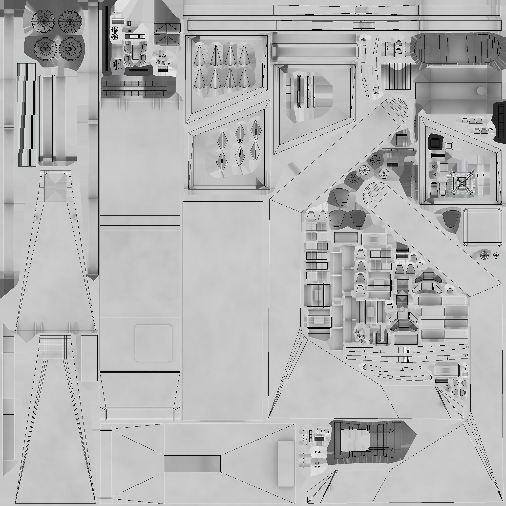 Ship Davit With Motorboat 2 Low-poly 3D model_24