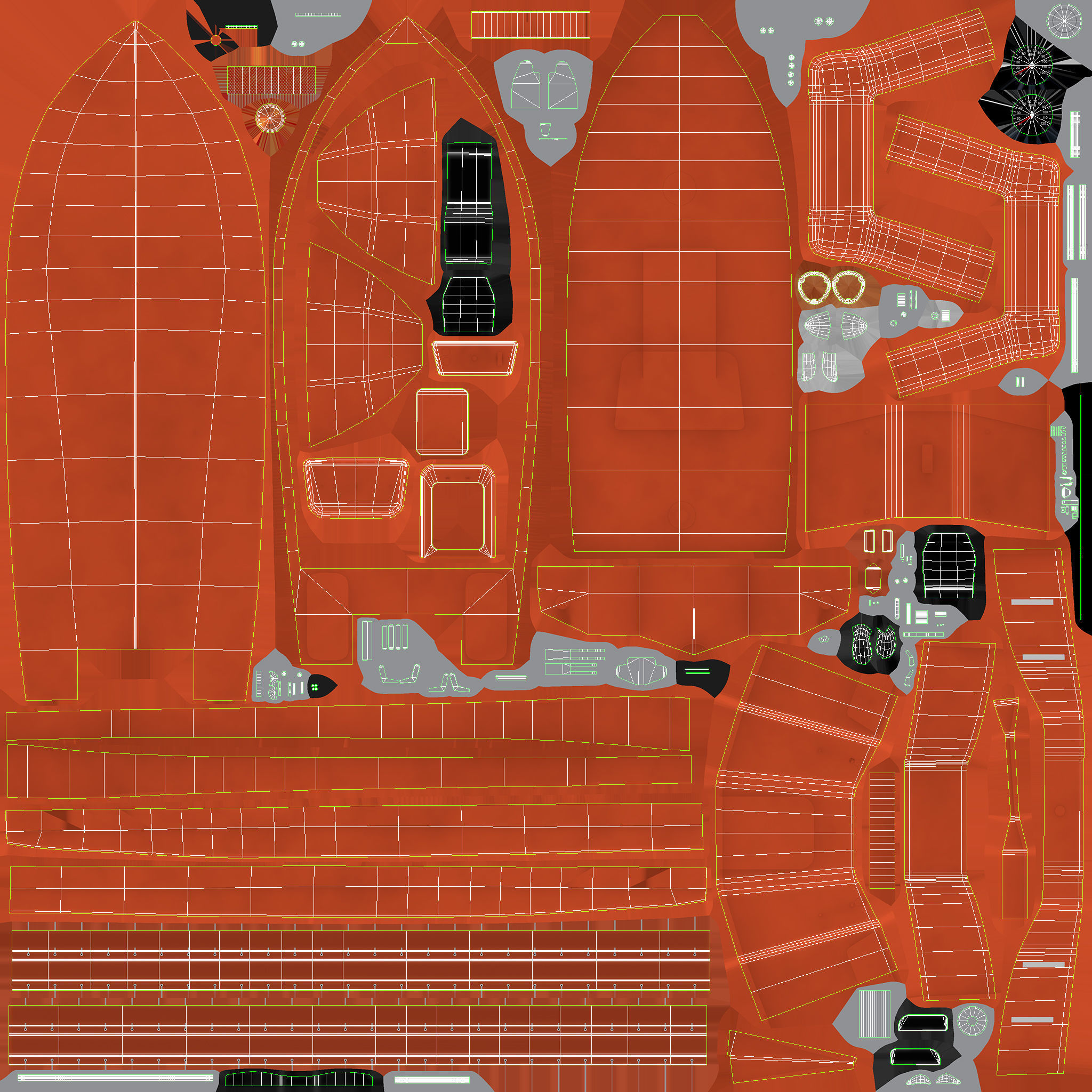 Ship Davit With Motorboat 2 Low-poly 3D model_23