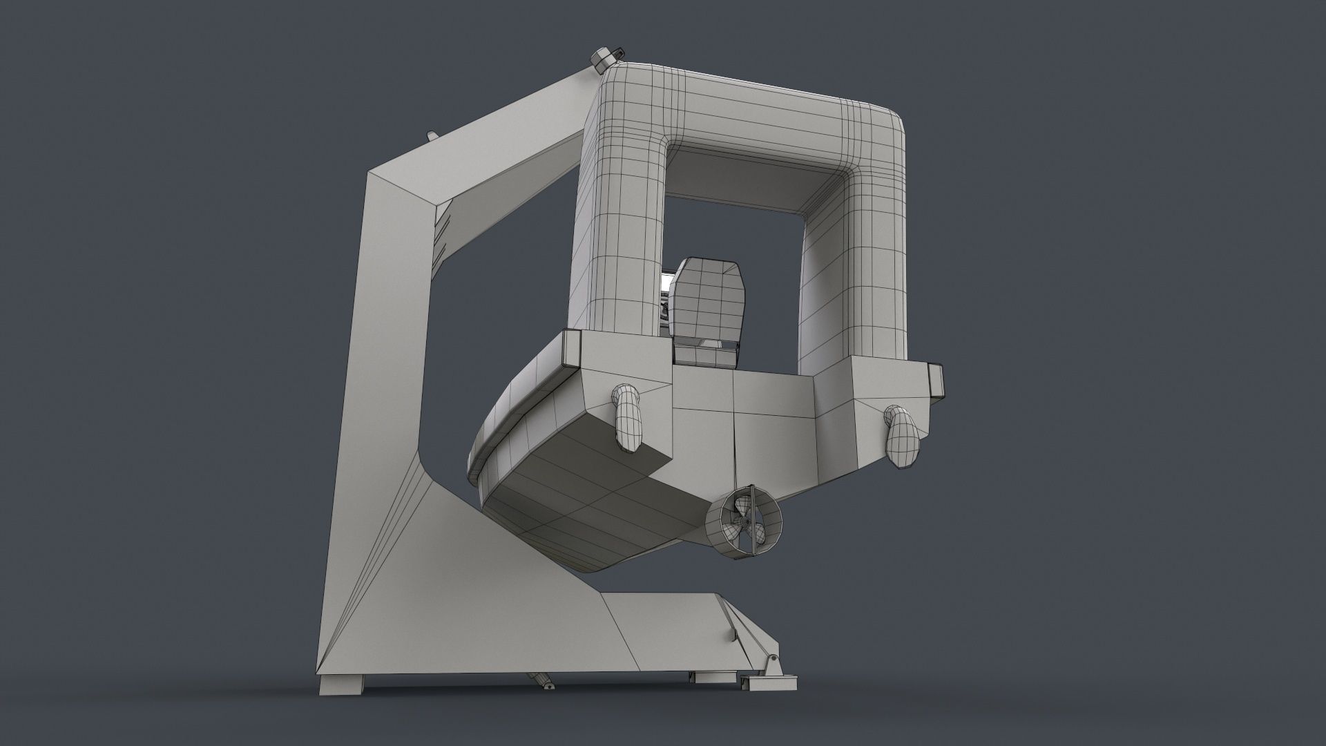 Ship Davit With Motorboat 2 Low-poly 3D model_17