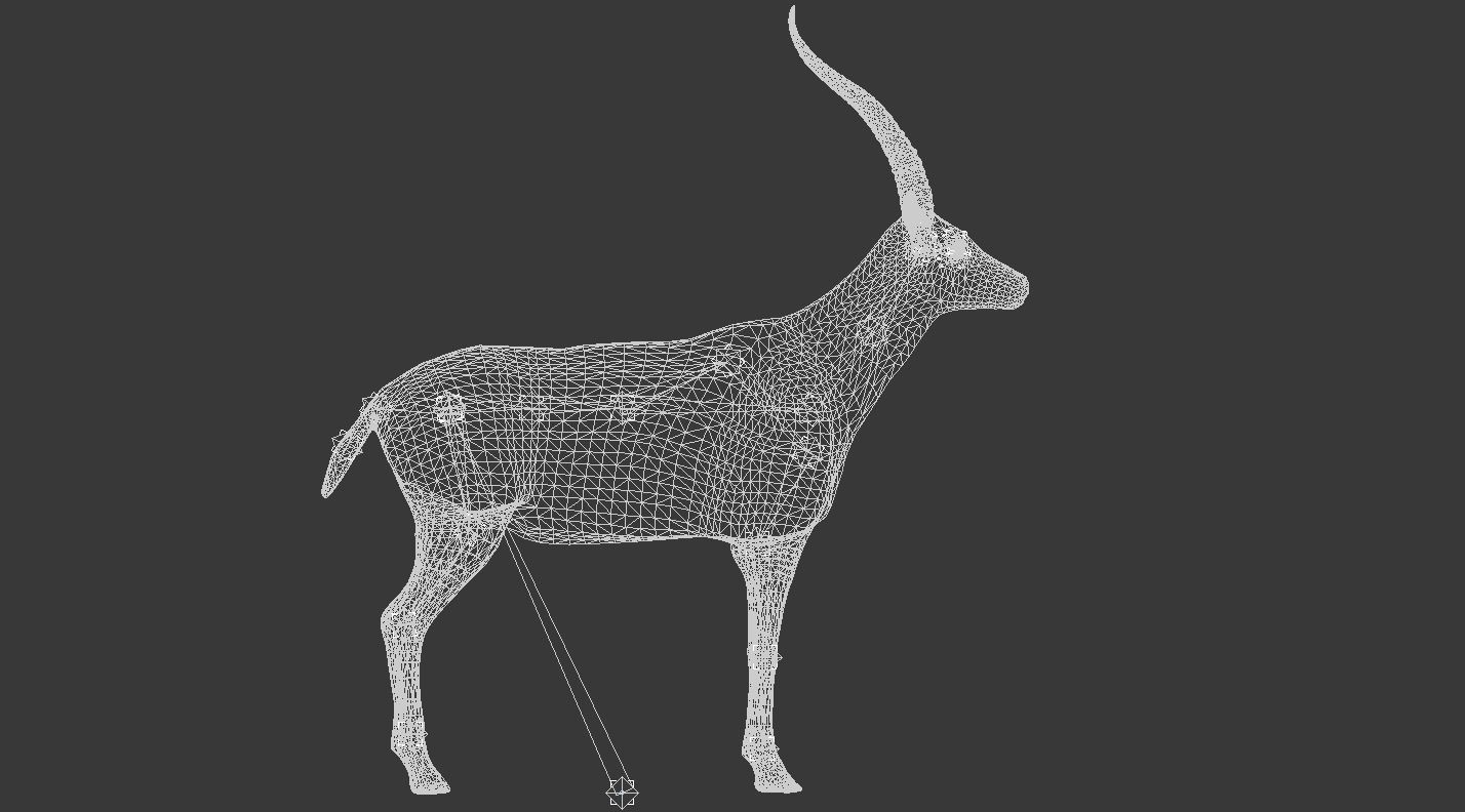 animated gazelle 3D model_8