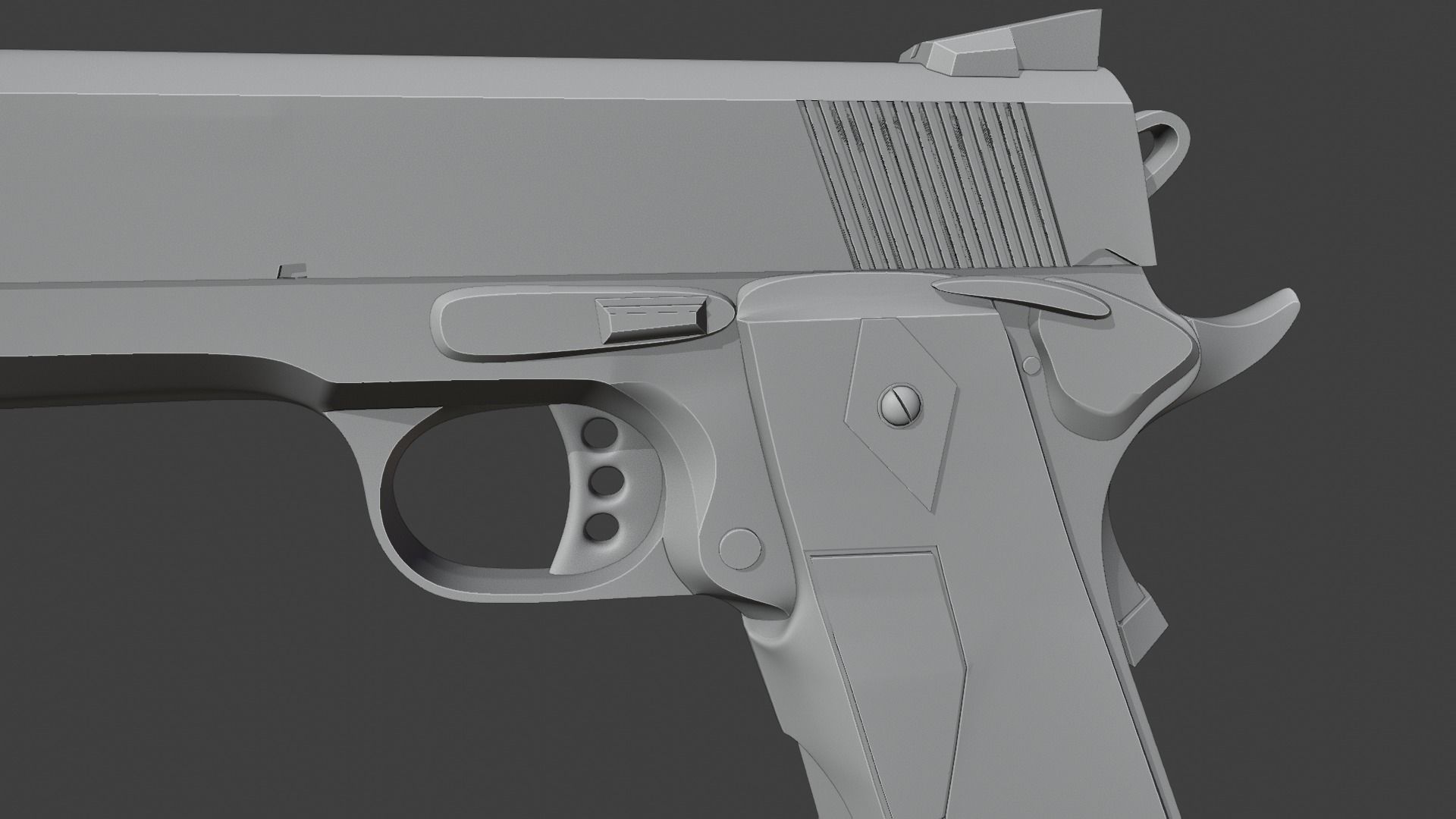 Lowpoly Handgun Model pistol Low-poly 3D model_21